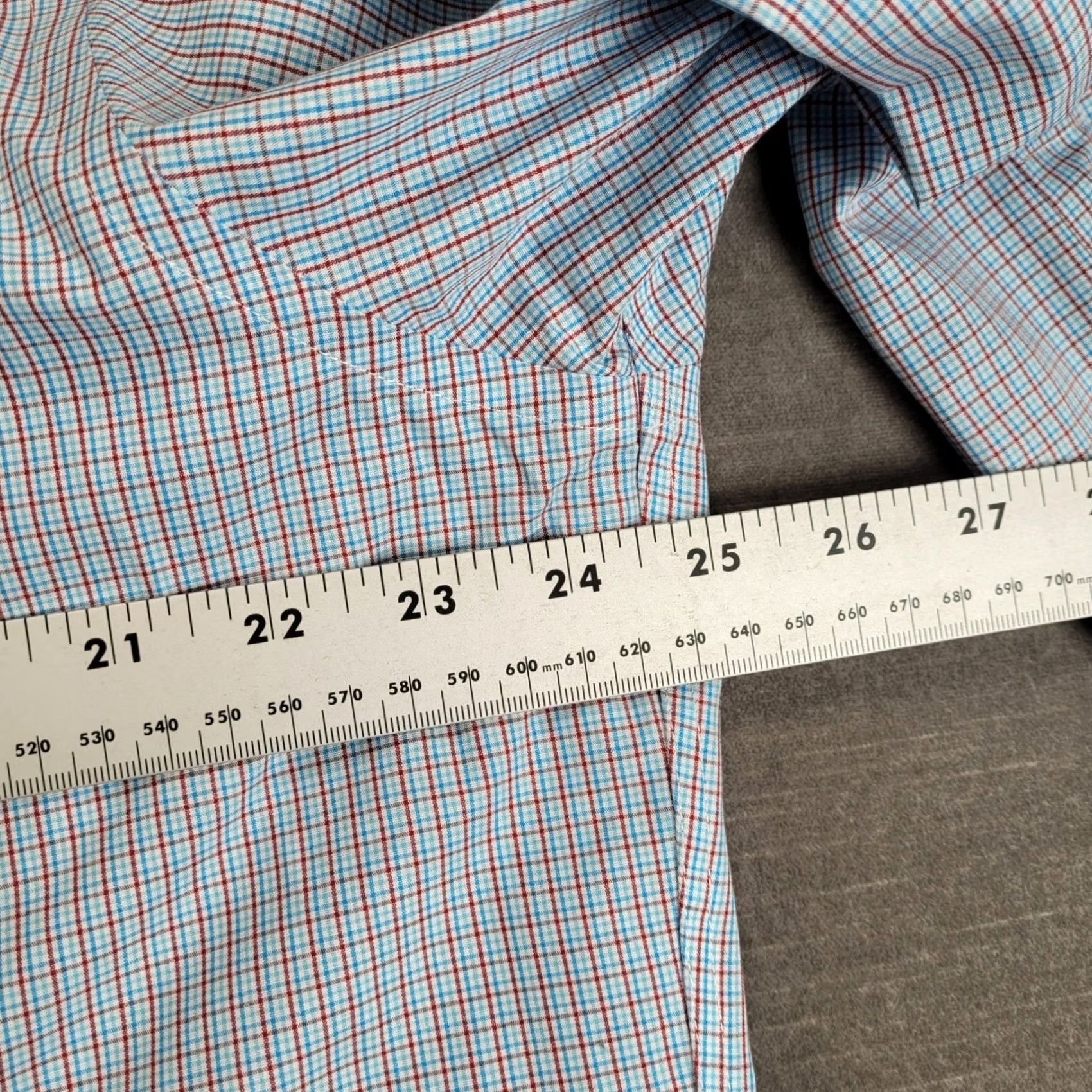 Brooks Brothers Brooks Brothers Dress Shirt Regent Fit Non Iron 17 2/3 43 Blue Gingham Mens Button-Down 100% Cotton Shirt Pattern Check Size 46R - 5 Thumbnail
