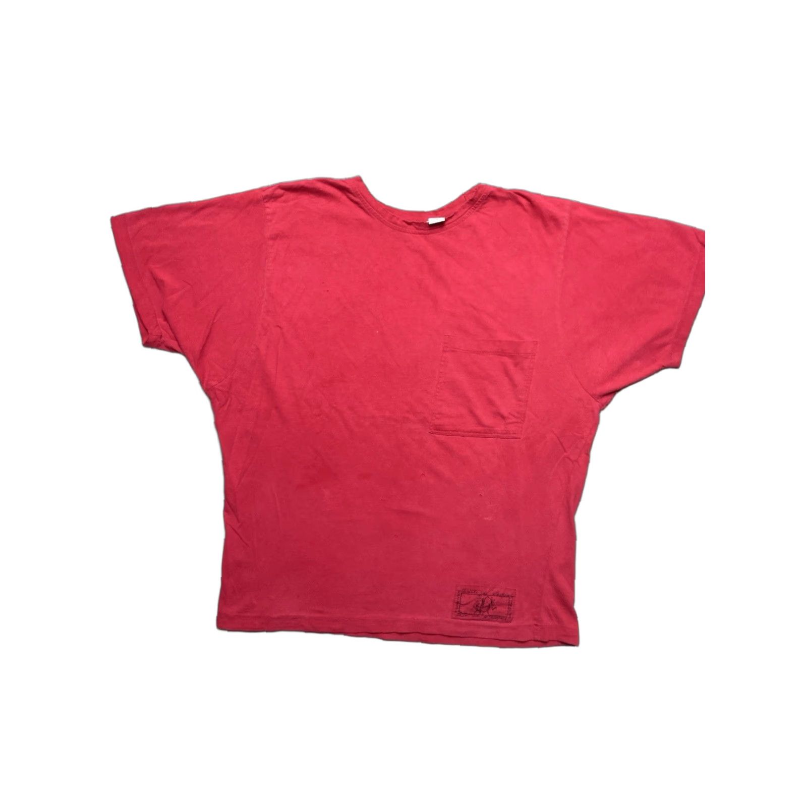 Vintage VINTAGE 90s pocket t shirt blank crimson red cotton distressed boxy adult XL T-Shirt Men Red 90s Pockets Cotton Boxy Vintage Mens XL Size US XL / EU 56 / 4 - 1 Thumbnail