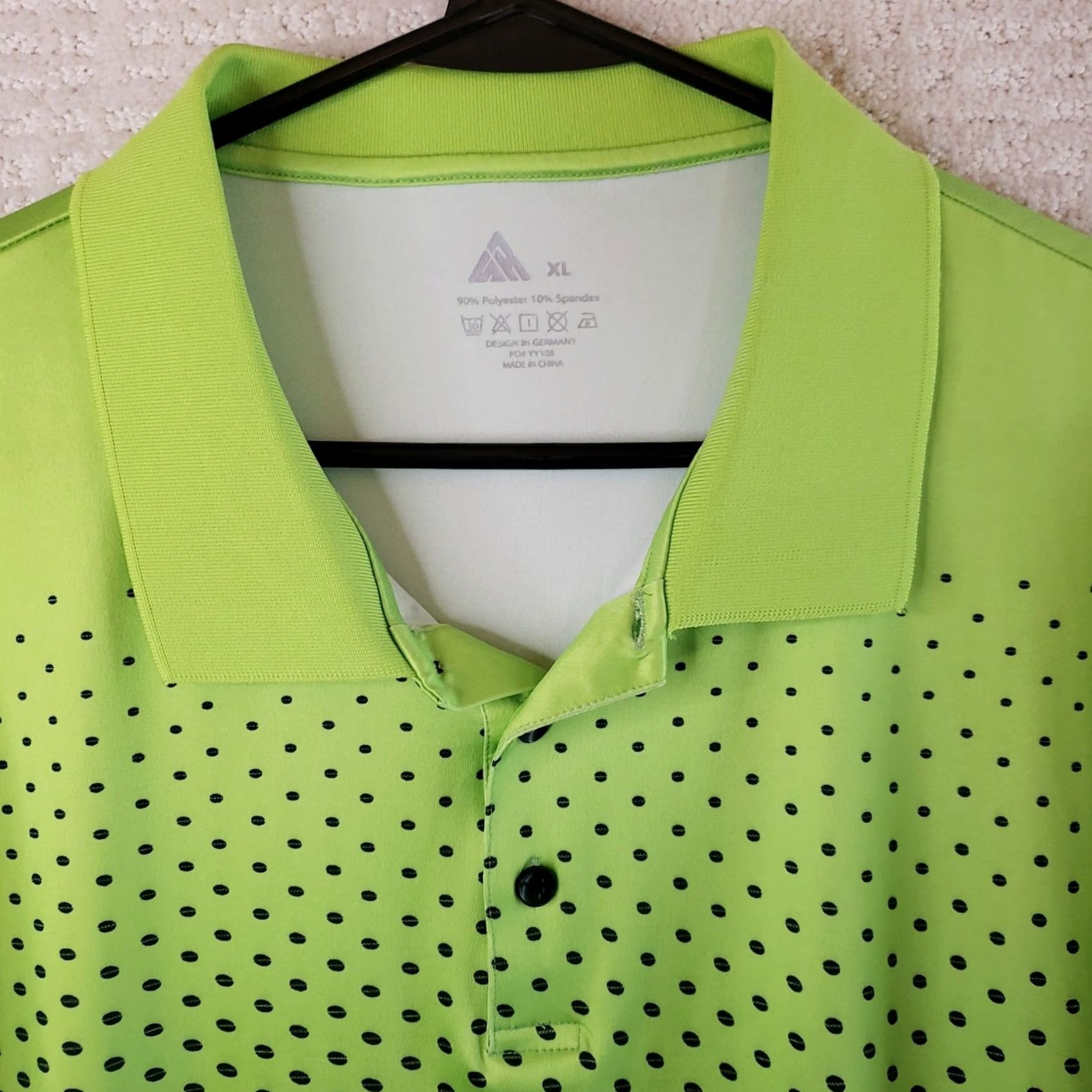 Vintage Speedrun J Geekwell Mens Polo Shirt XL Green Dot Pattern Sports Golfing Activewear Shirts Mens XL Green Size US XL / EU 56 / 4 - 4 Thumbnail