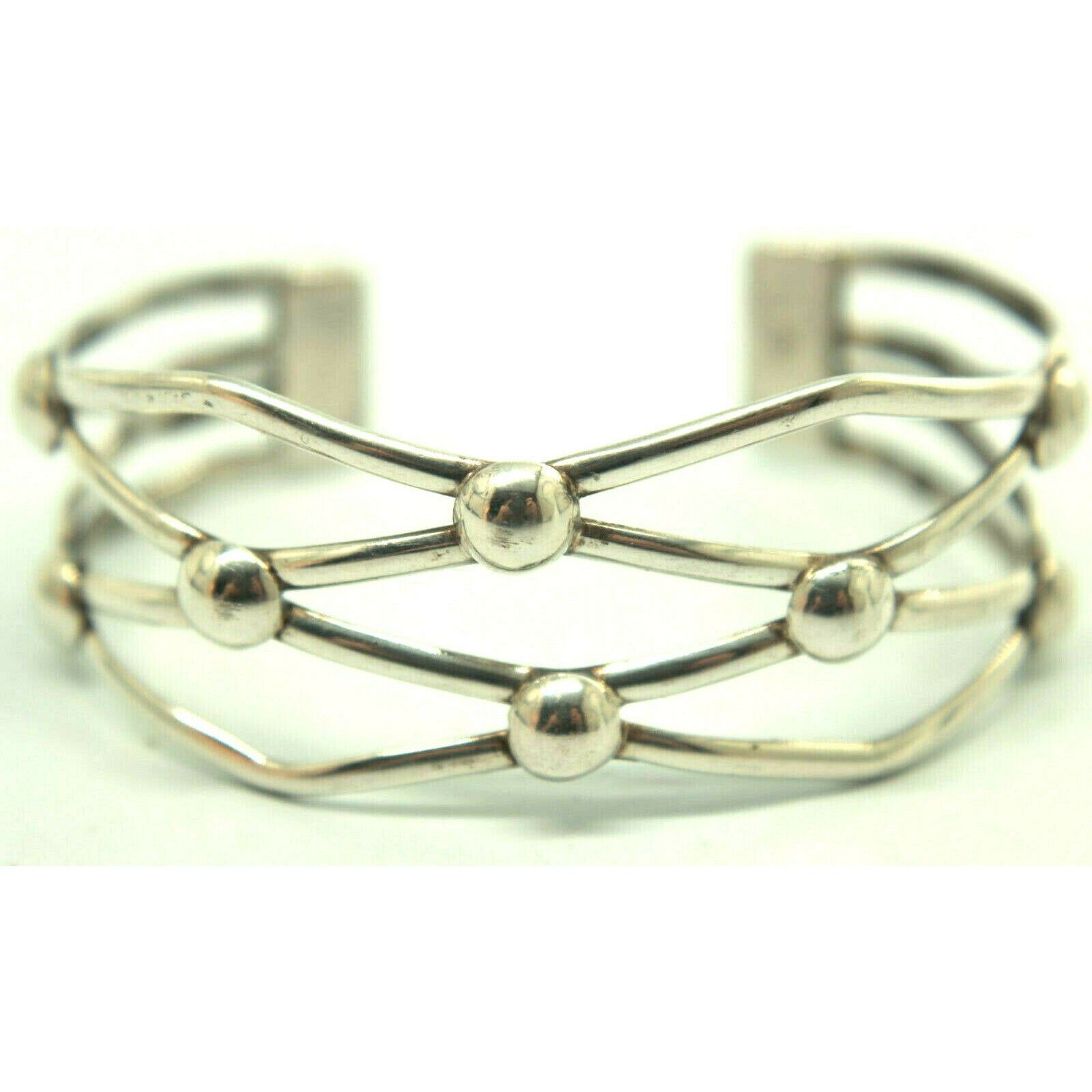 Other Mexican Silver Cuff Bracelet • Expandable Marked 950 • MCM Size ONE SIZE - 1 Thumbnail
