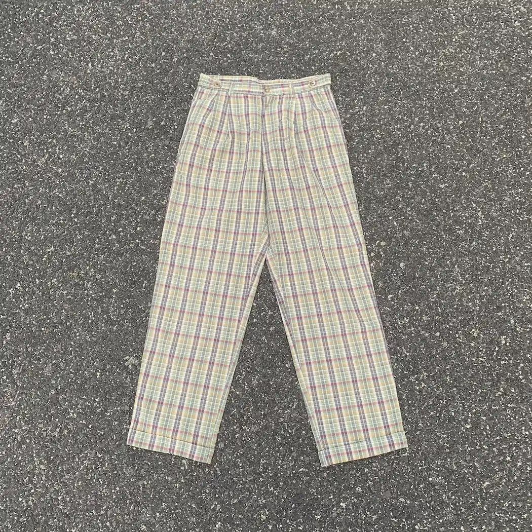 Henry Cotton's × Vintage Vintage HENRY COTTON’S Check Chino Plaid Pants W29 Size US 29 - 1 Thumbnail