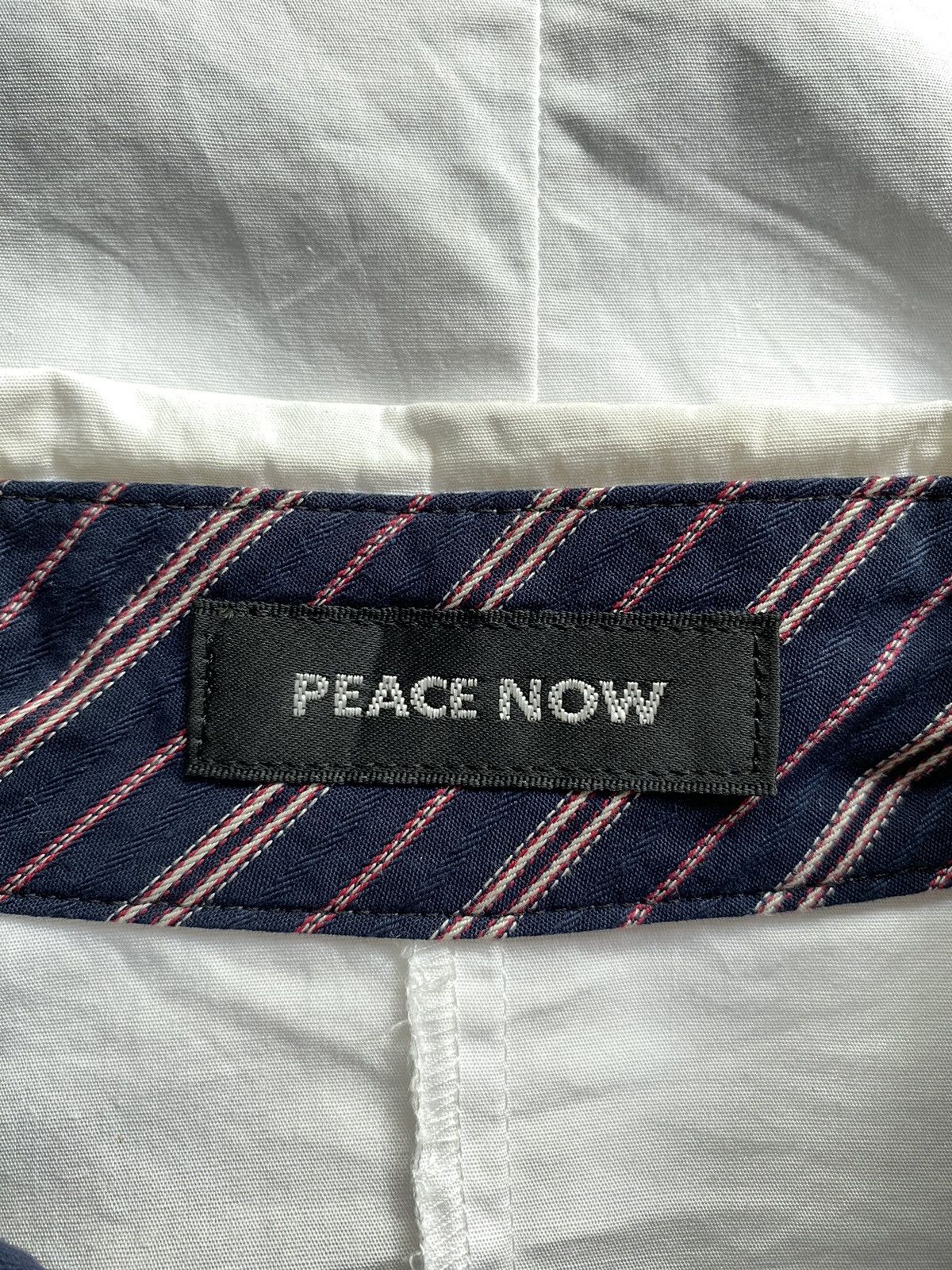 Japanese Brand PEACE NOW Punk Y2K Asymmetrical Hem White Shirt Size S / US 4 / IT 40 - 4 Thumbnail
