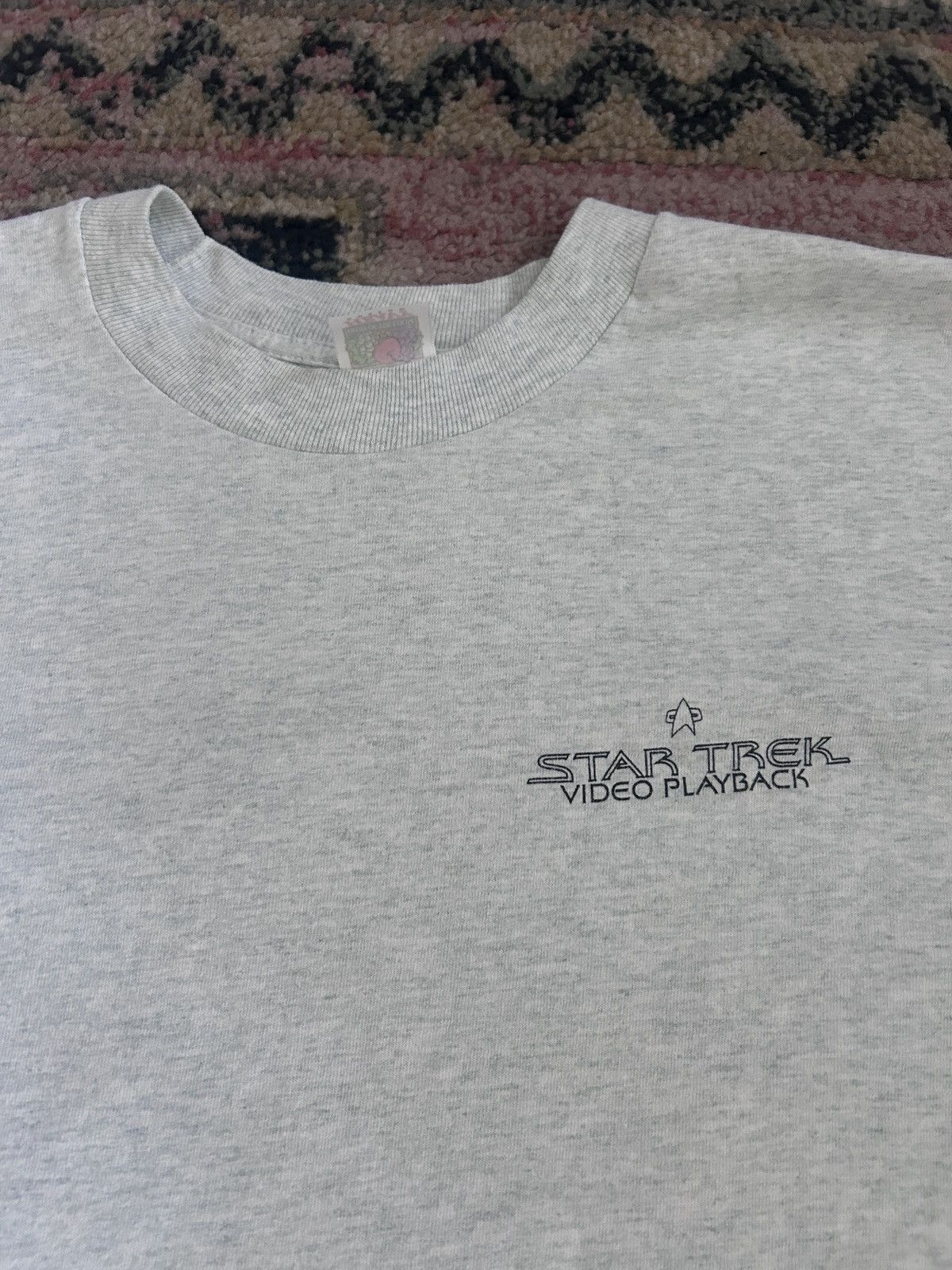 Vintage Vintage 90s Star Trek Video Playback Promo T-Shirt Size US L / EU 52-54 / 3 - 2 Thumbnail
