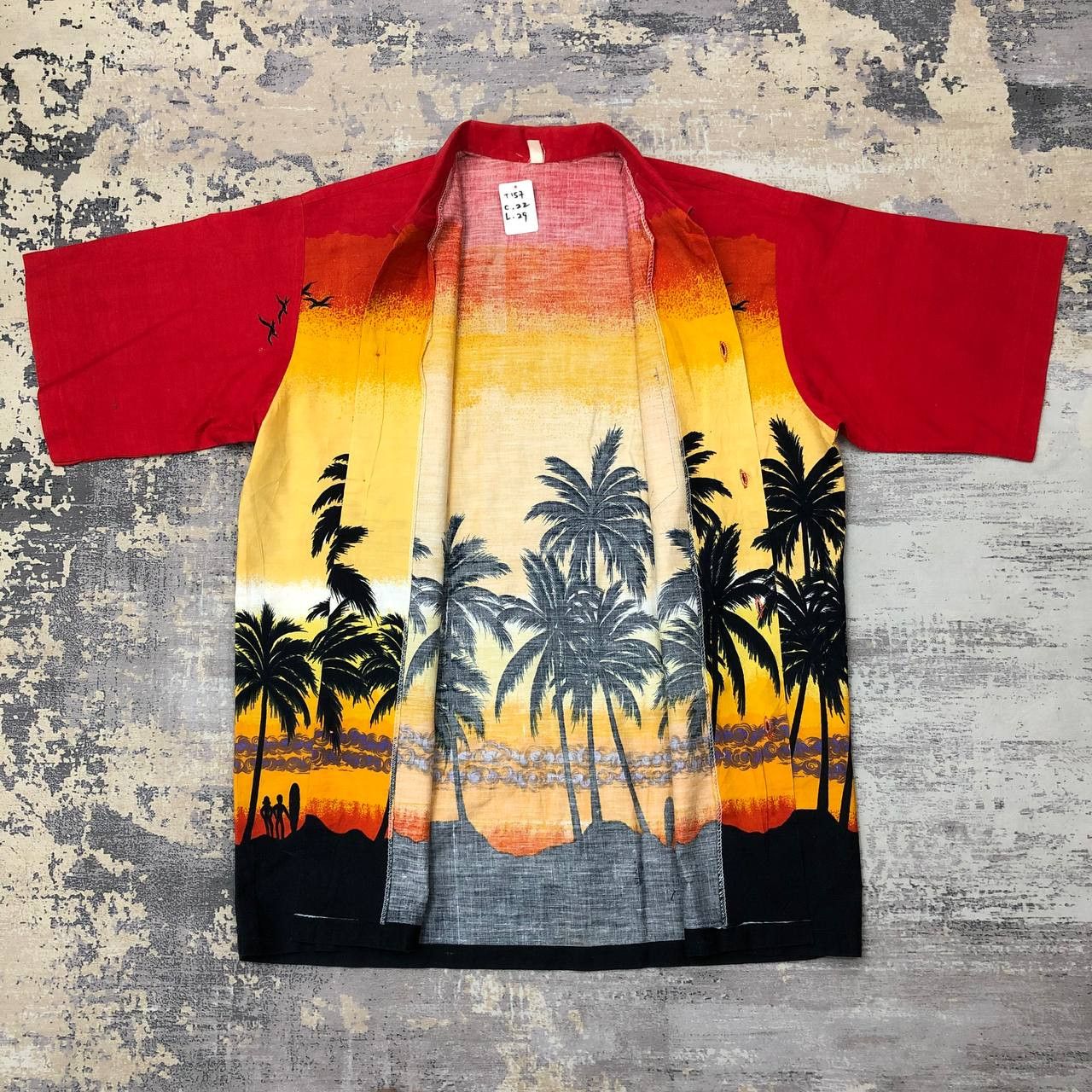Other T157 VTG PANORAMA SUNSET BOWLING SHIRT Size US L / EU 52-54 / 3 - 4 Thumbnail