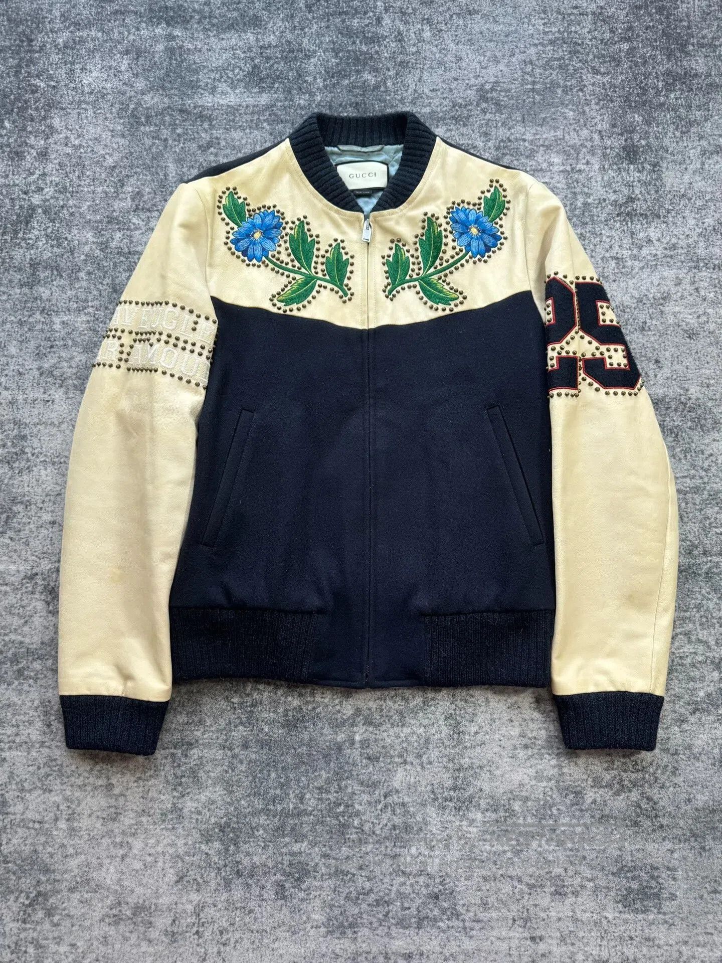 Gucci Gucci Floral Studded Embroidered Wool Jacket. Size US L / EU 52-54 / 3 - 1 Thumbnail