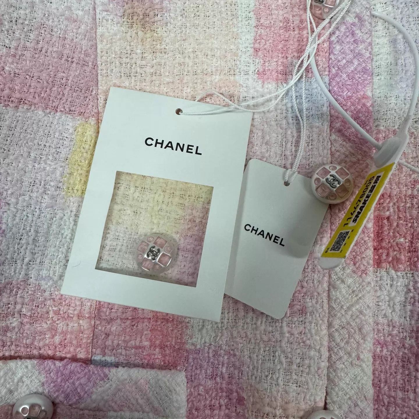 Chanel Chanel women's pink mosaic tweed short jacket Size M / US 6-8 / IT 42-44 - 5 Thumbnail