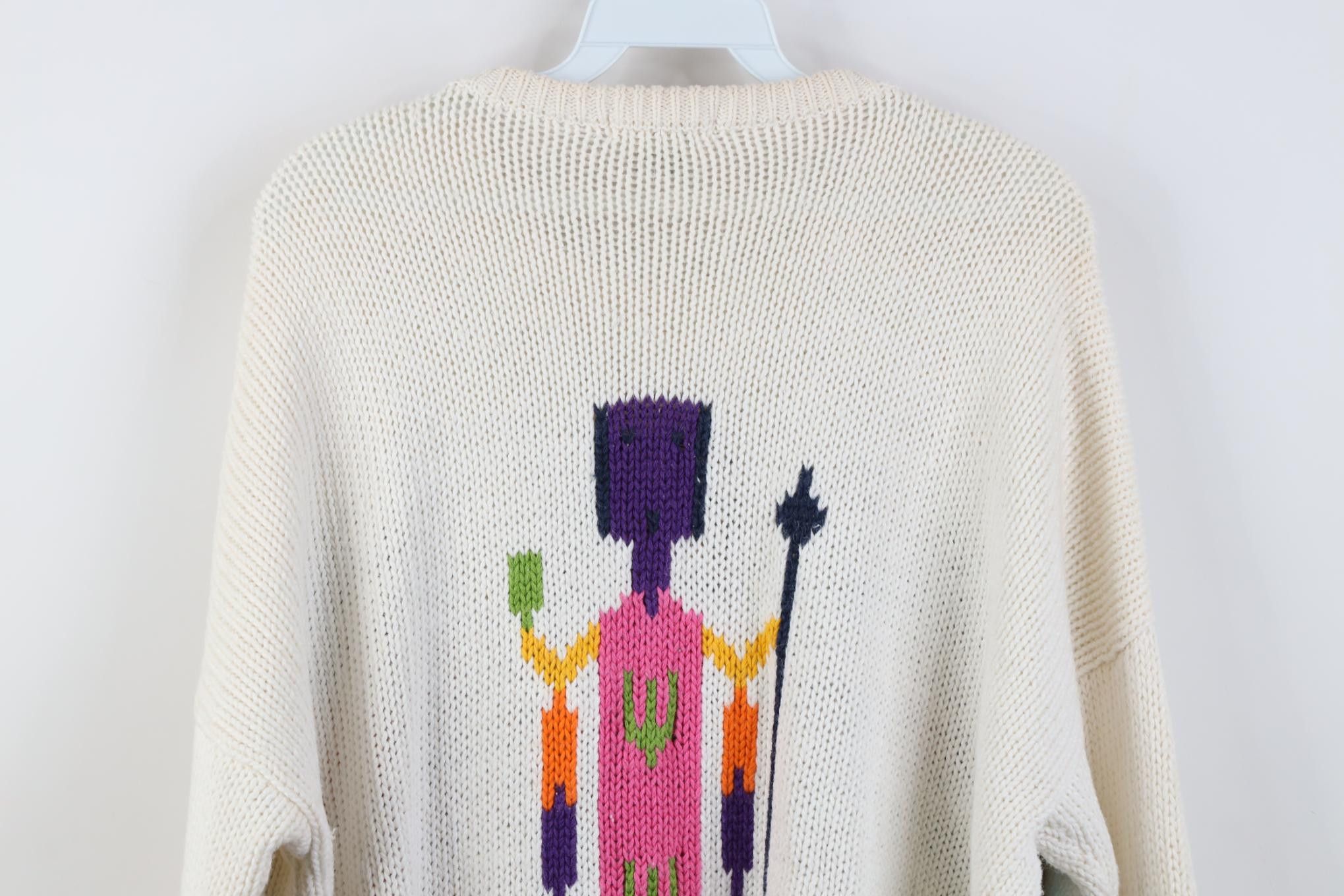 Vintage Vintage 90s Streetwear Intarsia Southwestern Folk Sweater Size ONE SIZE - 17 Thumbnail