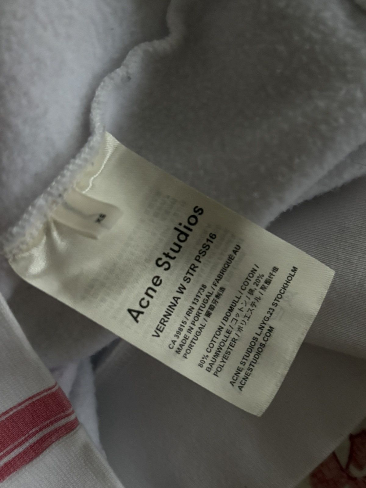 Acne Studios Contrast Stripe Sweatshirt Size XS / US 0-2 / IT 36-38 - 3 Thumbnail