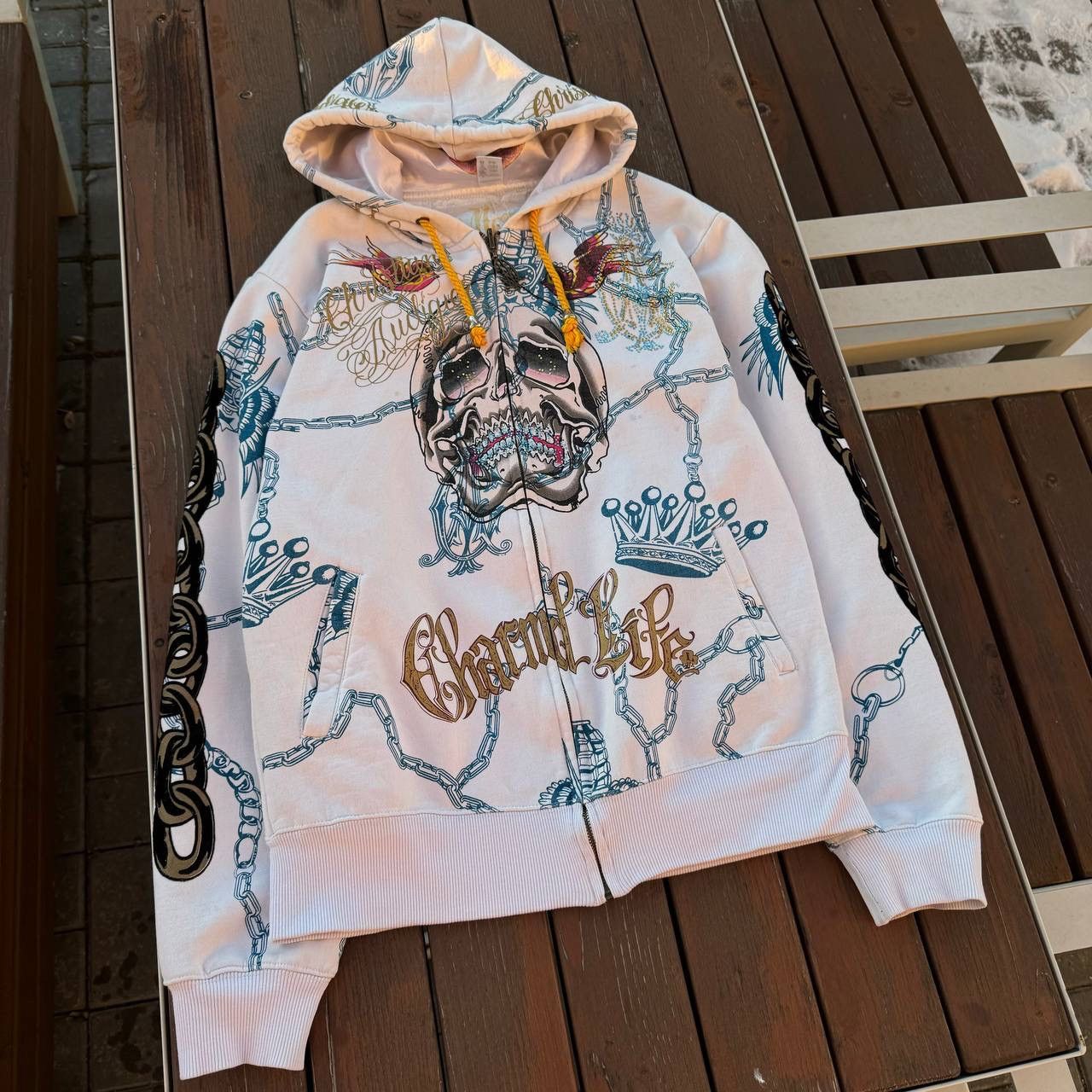 Christian Audigier × Ed Hardy Christian Audigier Ed Hardy Zip-Up Hoodie Size US M / EU 48-50 / 2 - 2 Thumbnail