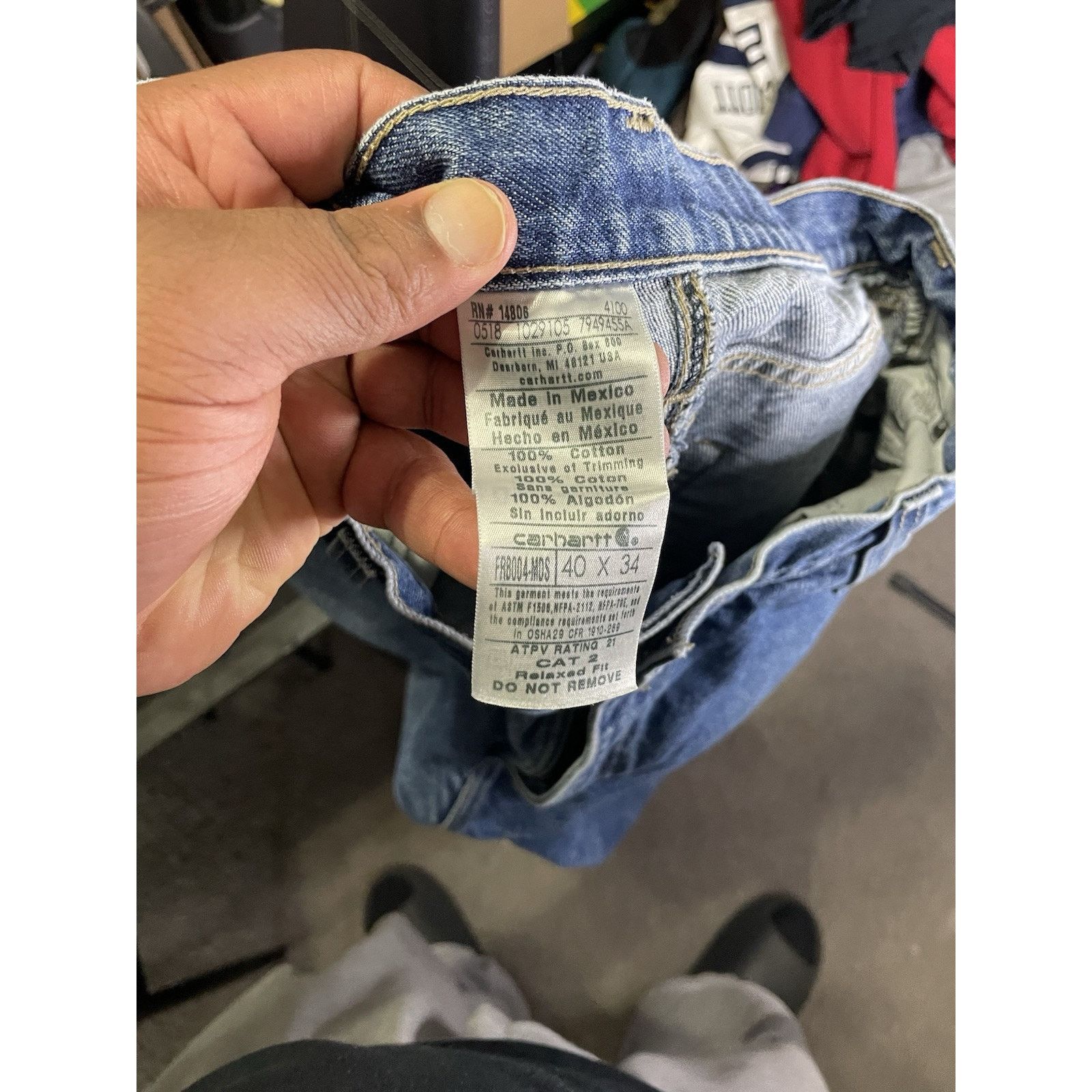 Carhartt Size 40 X 34- Carhartt FR Relaxed Fit Jeans Flame Resistant Size US 40 / EU 56 - 4 Thumbnail
