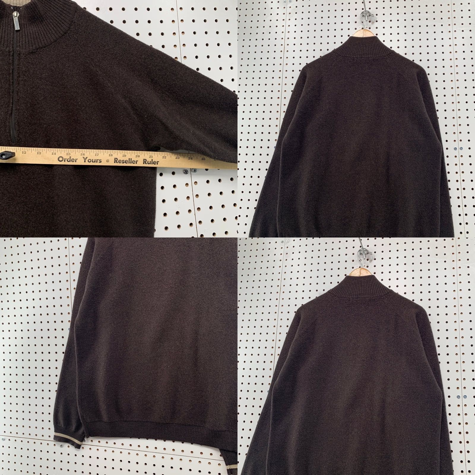 Smartwool SmartWool Sweater Mens Large 1/4 Zip Pullover Brown 100% Merino Wool Mock Neck Casual Knit Long Sleeve Winter Fall Spring Adults Mens Size US L / EU 52-54 / 3 - 9 Thumbnail