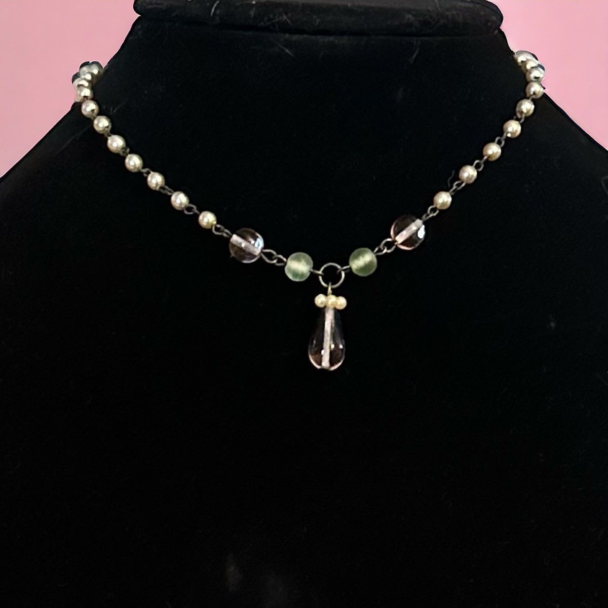 Other Pearl chain teardrop pendant necklace Size ONE SIZE - 1 Thumbnail