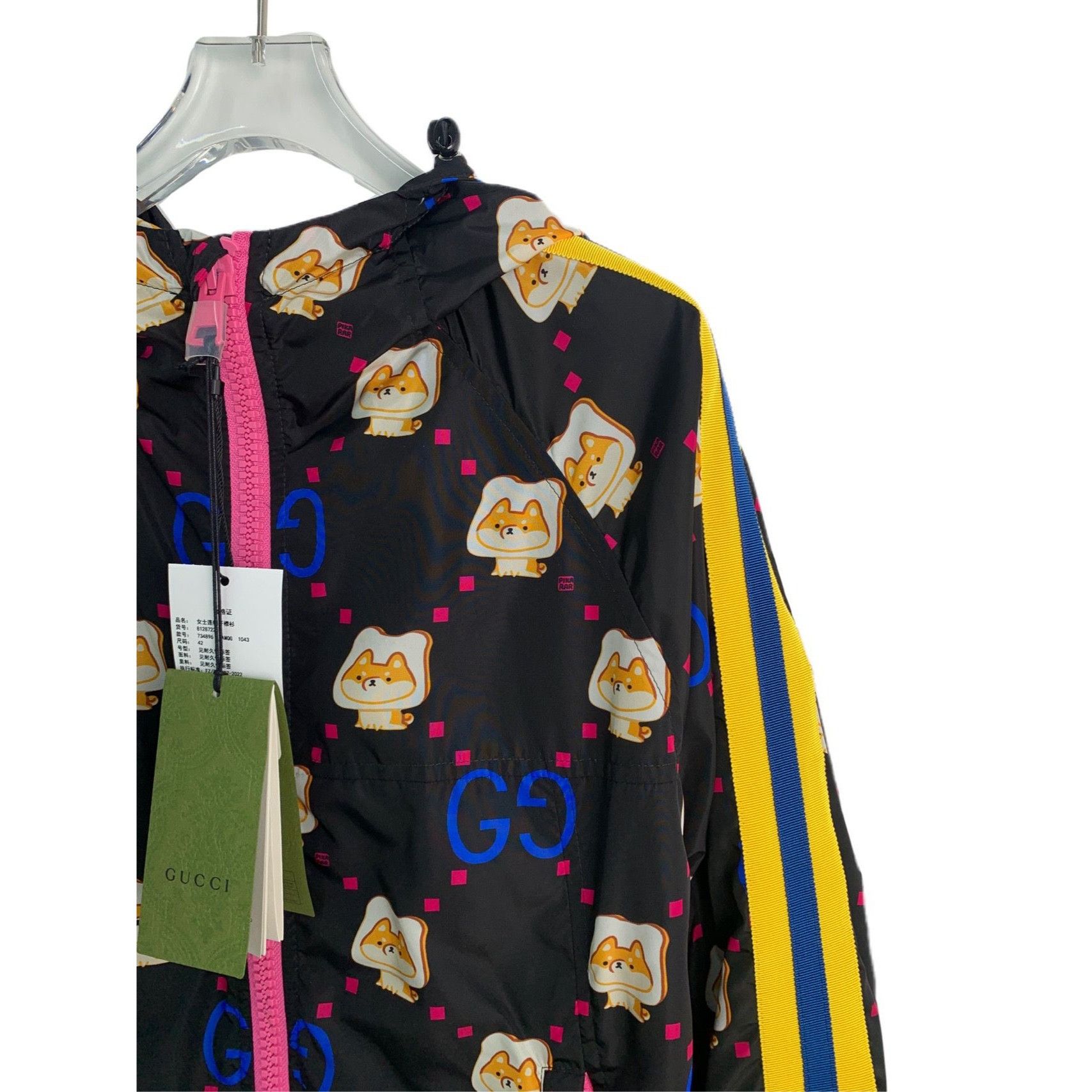 Gucci Gucci Kids Hooded Jacket With Cartoon Dog & GG Print Black Y Size M / US 6-8 / IT 42-44 - 3 Thumbnail