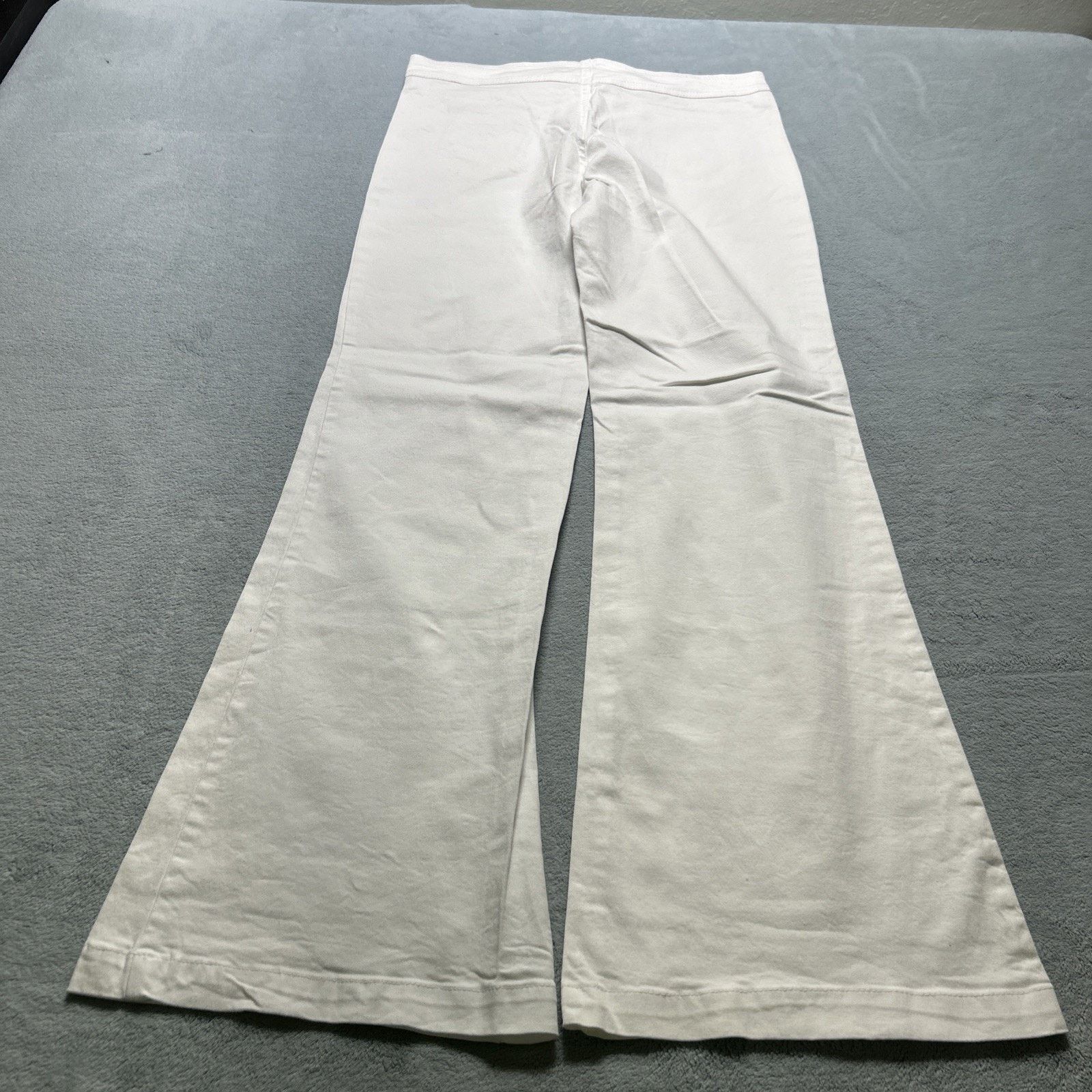 7 For All Mankind USA Beyond Baggy Dojo Pants Womens Medium 31x30 Flare Wide Size 31" - 14 Thumbnail