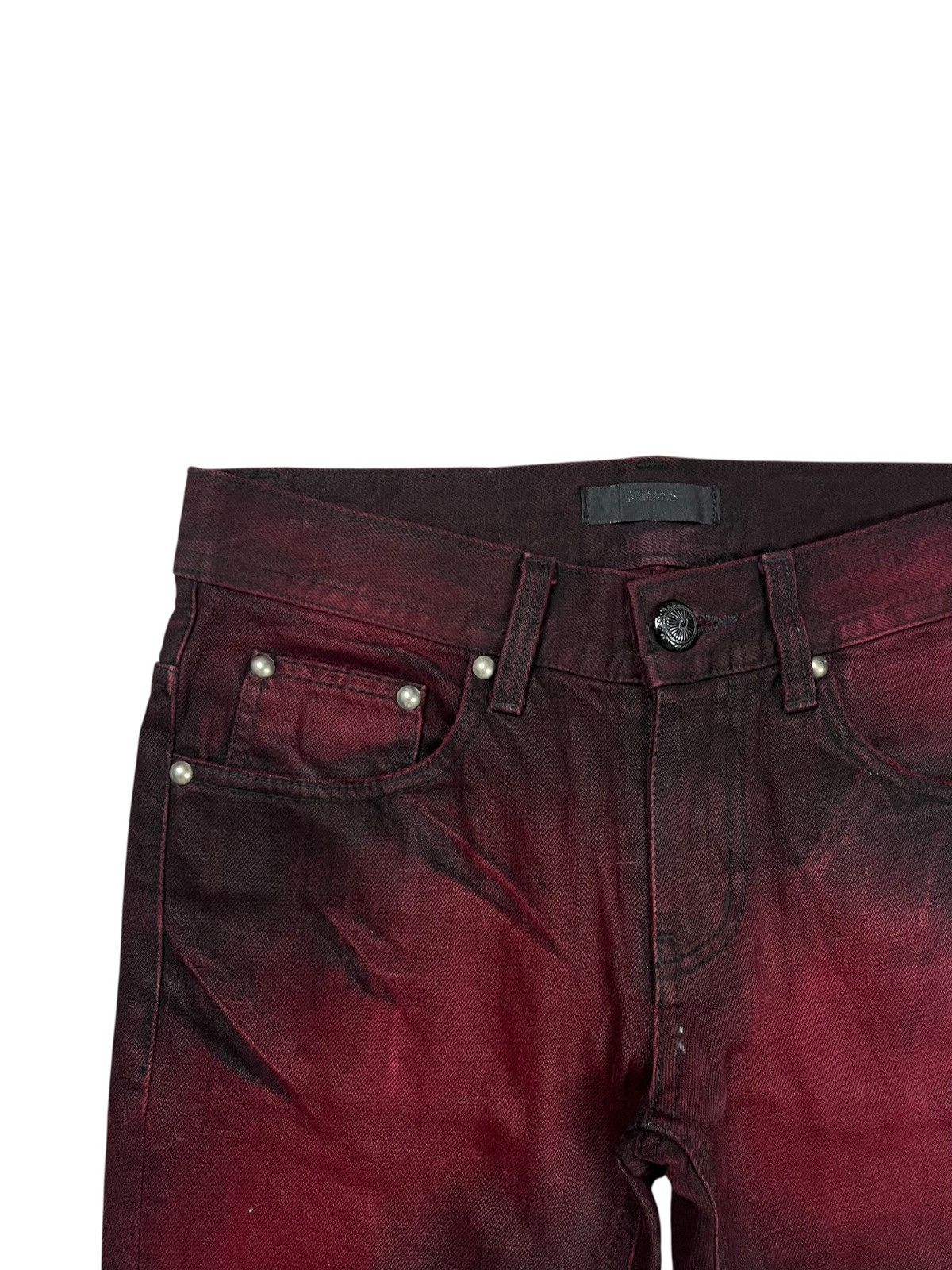 14th Addiction 2000s Midas - Red Blood Flared Denim Size US 29 - 6 Thumbnail