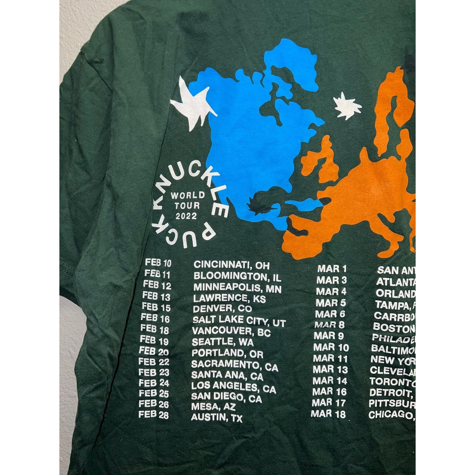 Next Level Apparel Knuckle Pucker Shirt World Tour 2022 '22 Concert Tee Band XL Size US XL / EU 56 / 4 - 7 Thumbnail