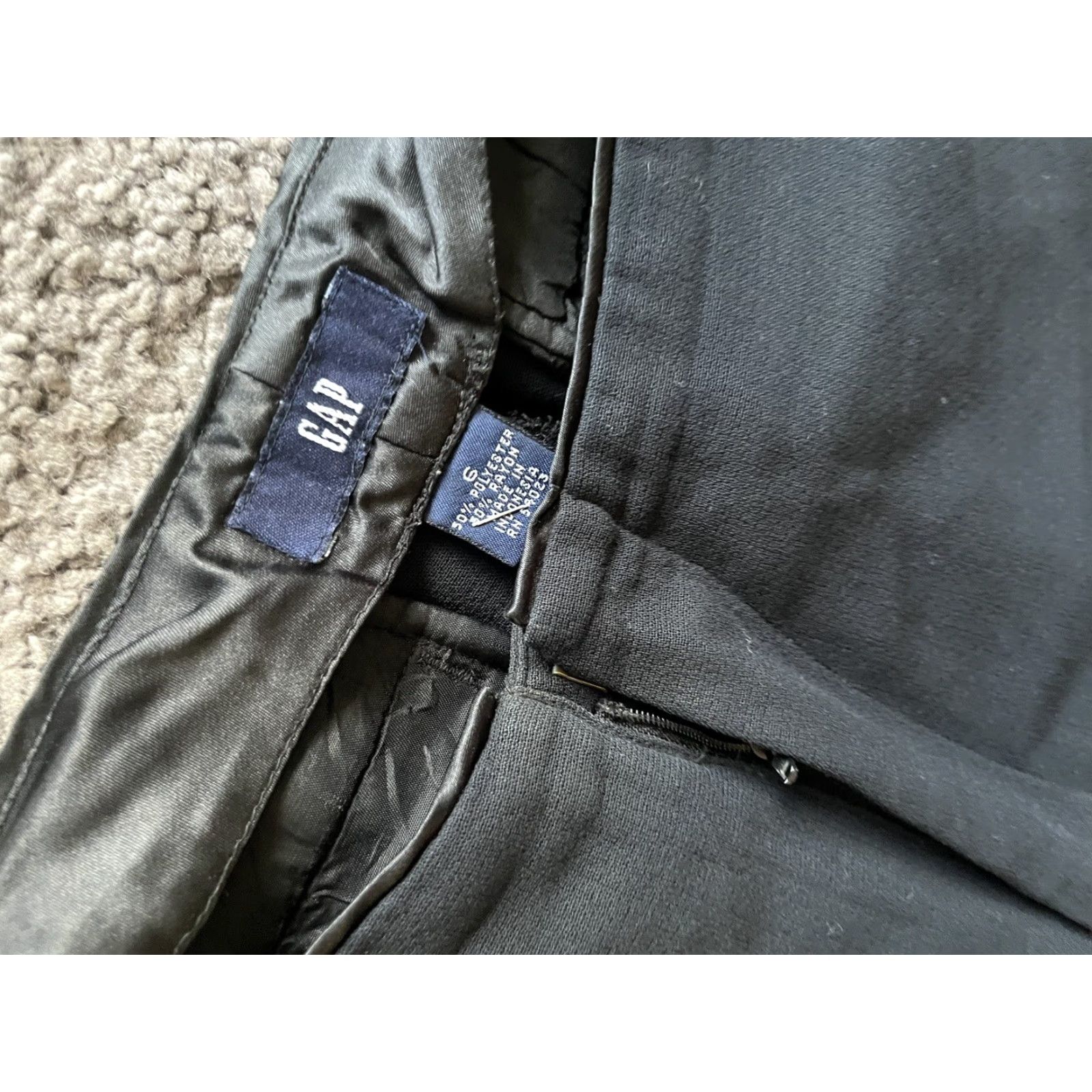 Gap Gap Womens Black Solid Trouser Pants Size 6 Polyester Size 28" / US 6 / IT 42 - 5 Thumbnail