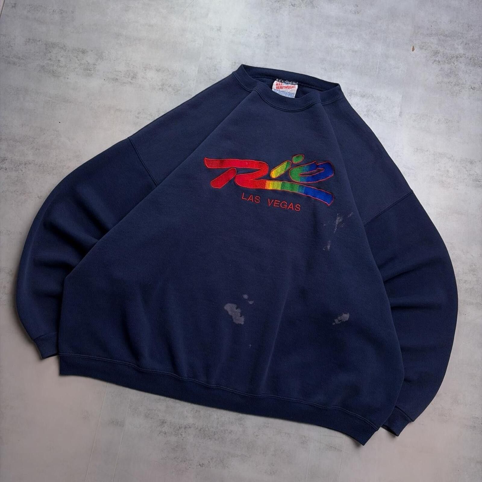 Hanes Vintage Rio Las Vegas Grunge Distressed Crewneck Sweater Size US XXL / EU 58 / 5 - 2 Thumbnail