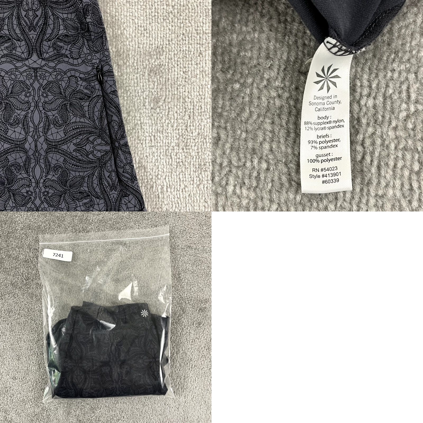 Athleta ATHLETA Skort Womens Small 4" Lined Everyday Tennis Golf Gray Floral Geometric Size ONE SIZE - 8 Thumbnail
