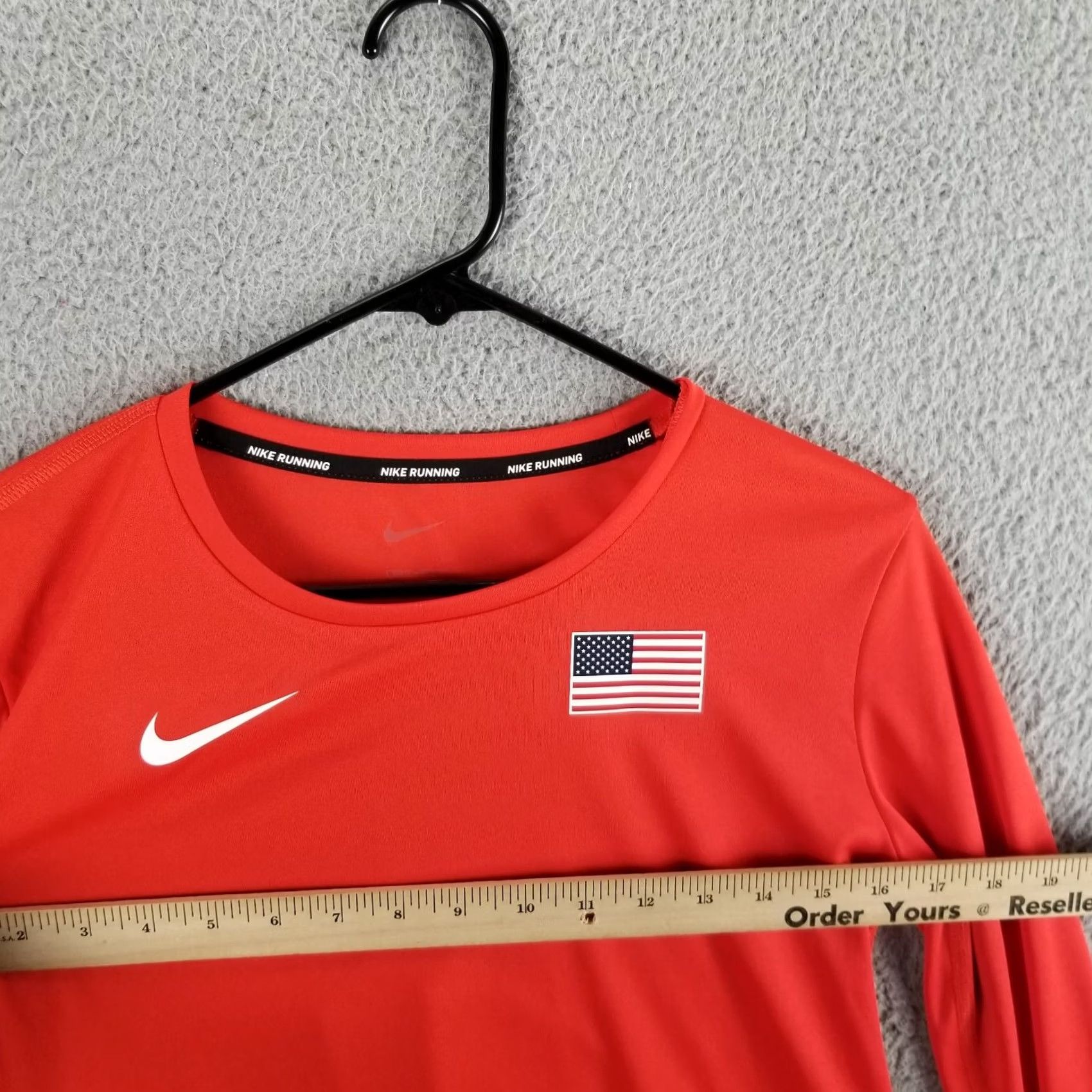 Nike Nike Shirt Women XS Red Running USA Dri-FIT Crew Neck Long Sleeve CQ0135-641 Size XS / US 0-2 / IT 36-38 - 6 Thumbnail