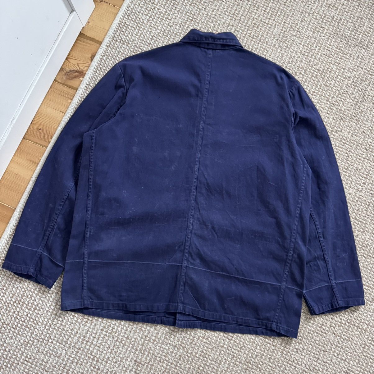 French vintage herringbone faded works chore jacket