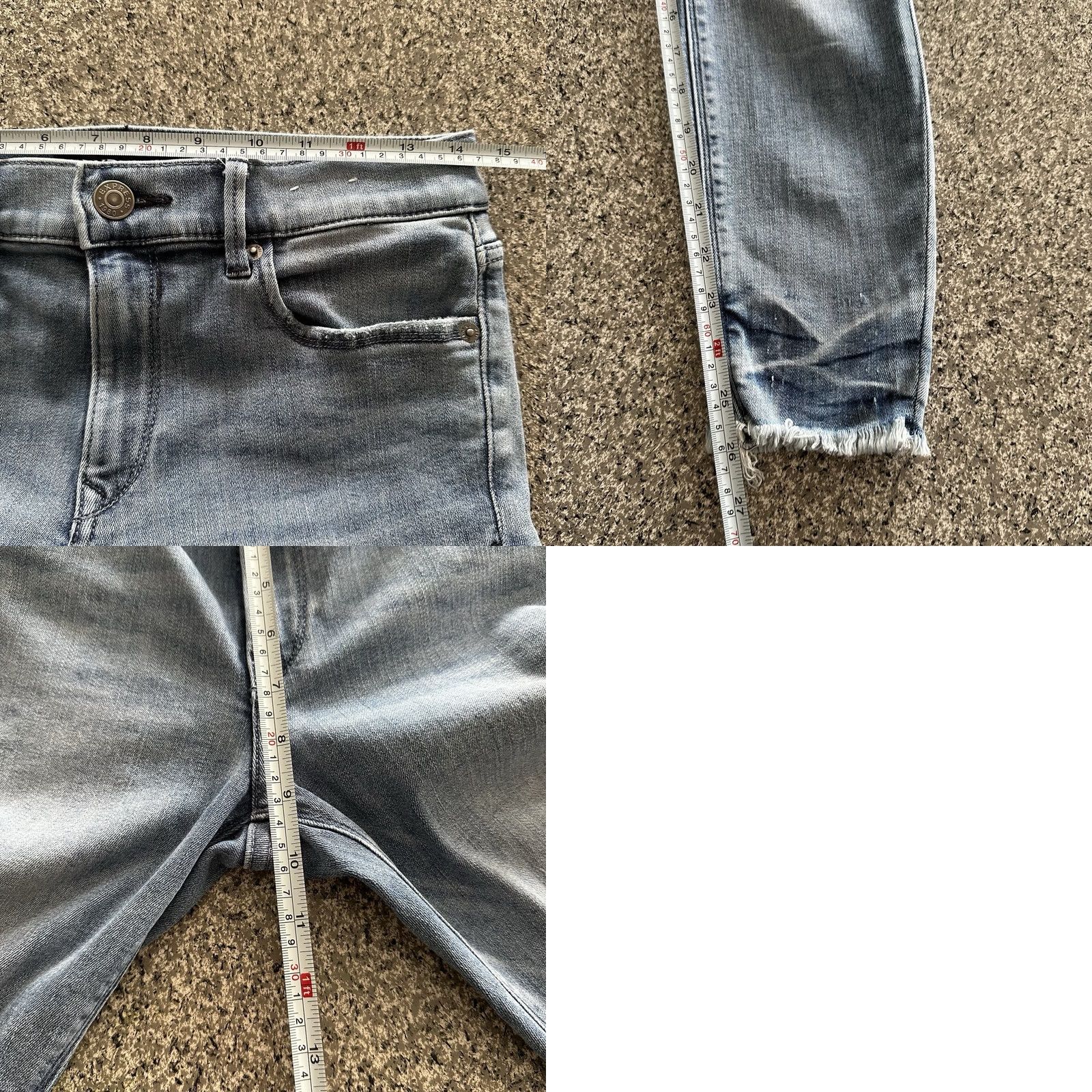 Express Express Jeans Womens 6 Cropped Mid Rise Stretch Denim 28x26 Blue Slim 5-Pocket Jeans Size 28" / US 6 / IT 42 - 8 Thumbnail