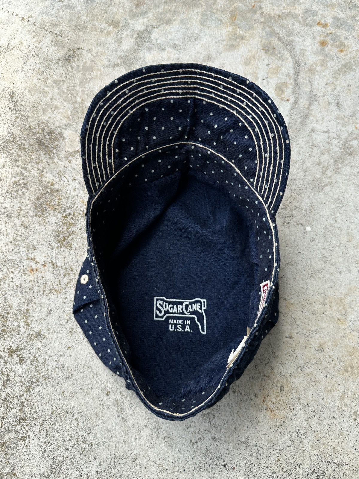 Sugar Cane Union Made Polka Dots Newboys wabash conductor kountry cap Size ONE SIZE - 5 Thumbnail