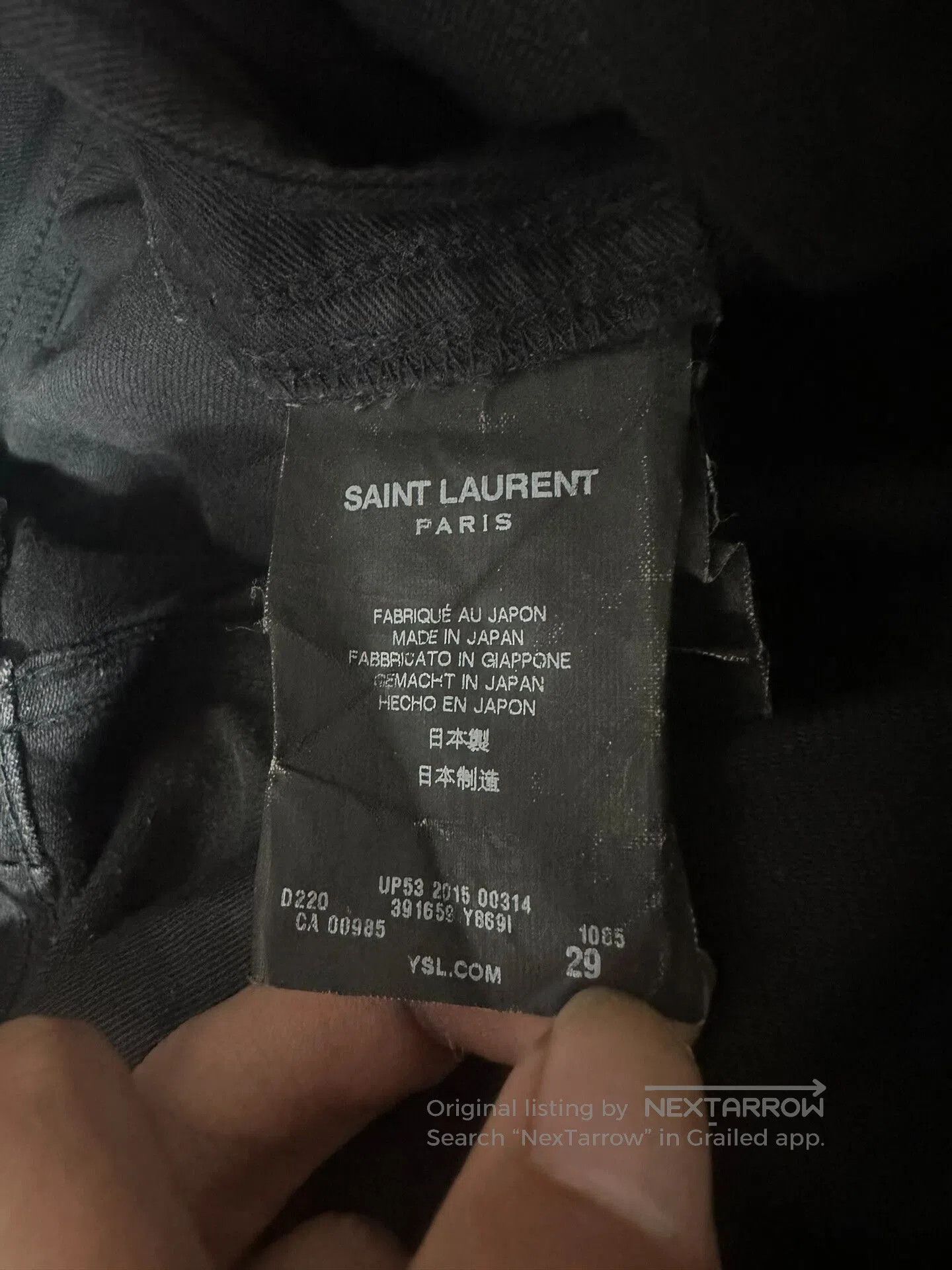 Saint Laurent Paris Saint Laurent SLP 15AW Black Skinny Jeans. Size US 29 - 8 Thumbnail
