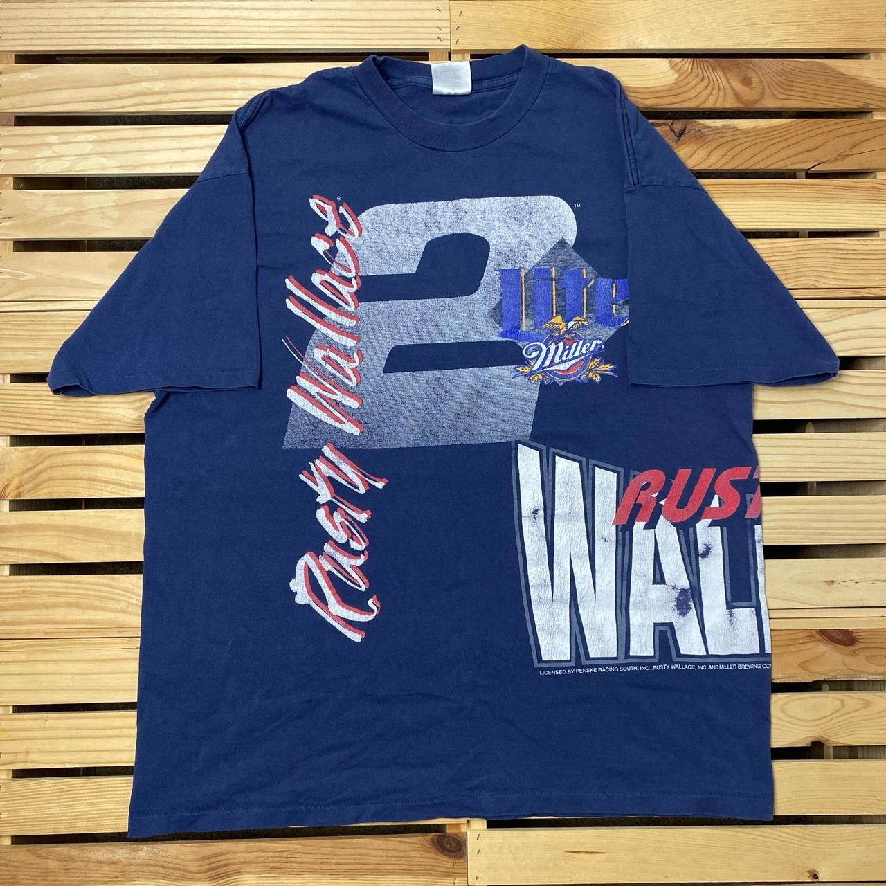 Other Vintage NASCAR x Rusty Wallace Navy Blue Racing Tee Size 2XL Size US XXL / EU 58 / 5 - 1 Thumbnail