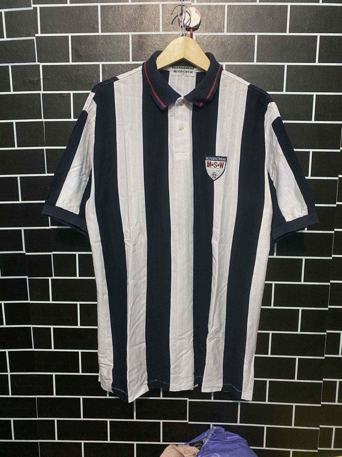 Grand Slam Vintage grand slam munsingwear poloshirt striped Size US XXL / EU 58 / 5 - 1 Thumbnail