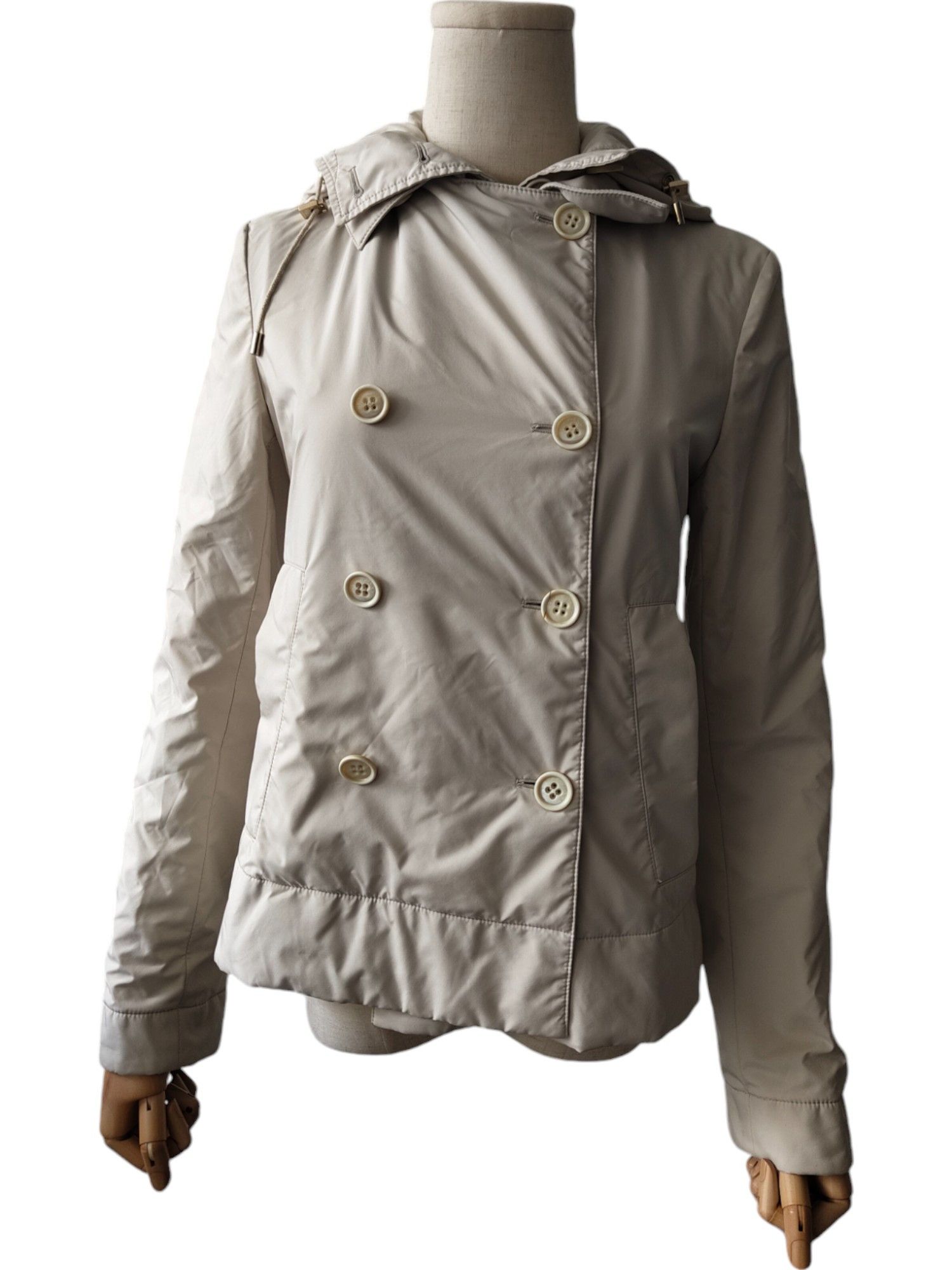 Loro Piana Beige Storm System Lightweight Doublet Breasted Jacket Size XS / US 0-2 / IT 36-38 - 4 Thumbnail