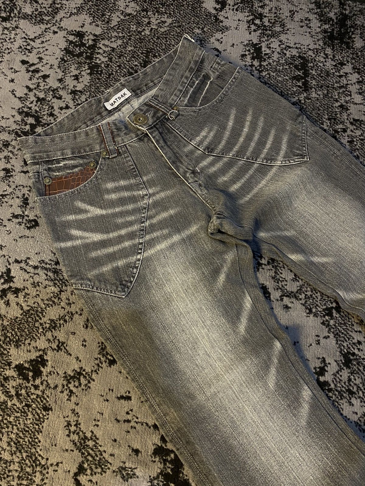 If Six Was Nine 2000s Obelisk Matsak Crocodile Jeans 🔥 Size US 31 - 8 Thumbnail