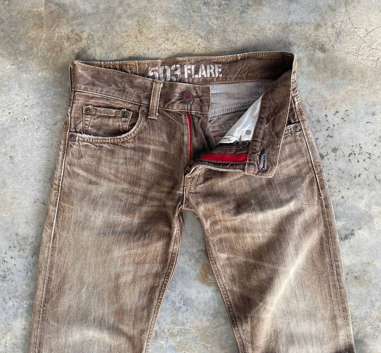Edwin × Vintage RARE VINTAGE EDWIN FLARED BLUETRIP JAPAN CLAWMARK DISTRESSED Size US 28 / EU 44 - 11 Thumbnail