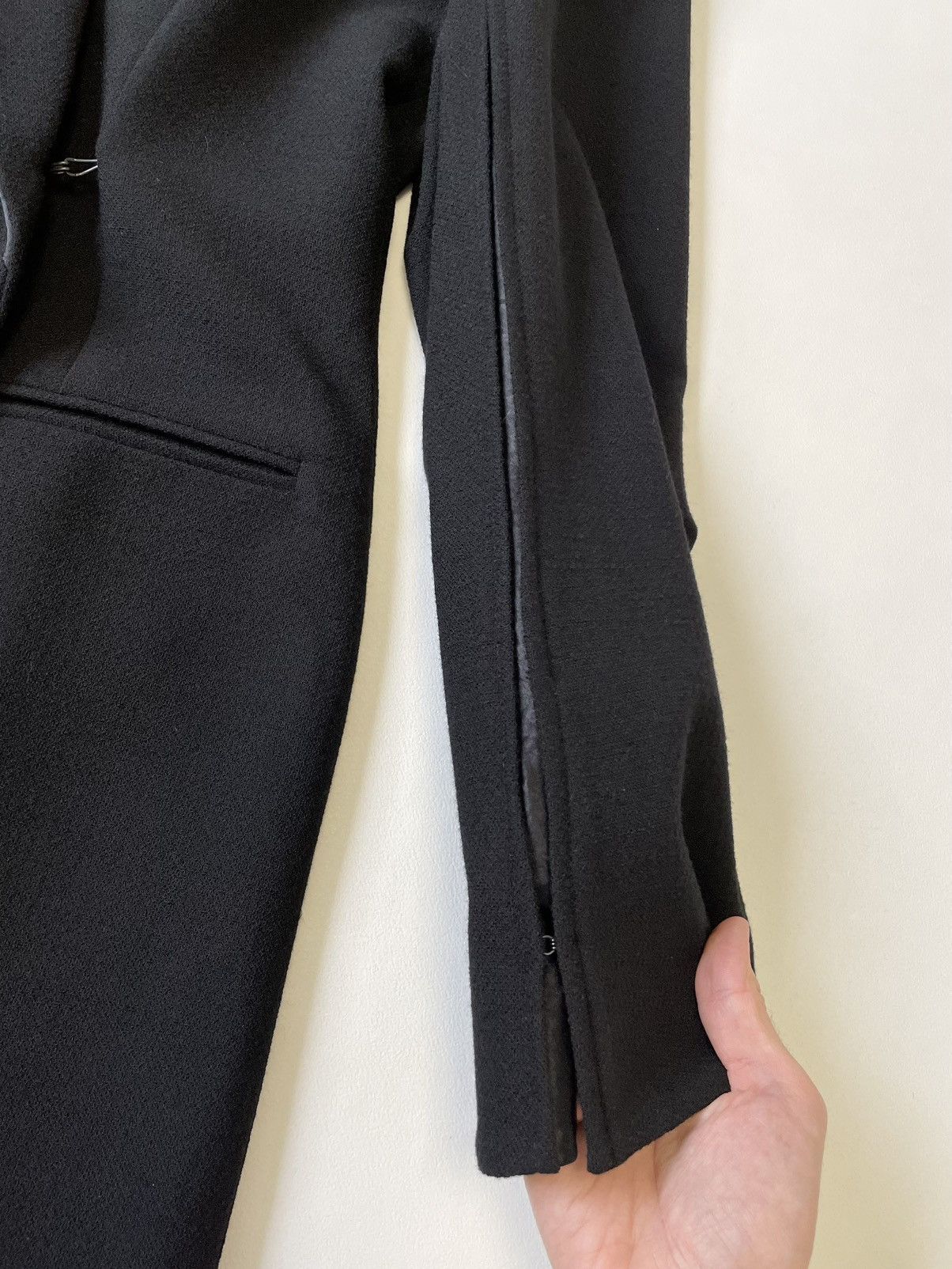 Ann Demeulemeester Black Brushed Wool Seam Panels Overcoat Size S / US 4 / IT 40 - 11 Thumbnail
