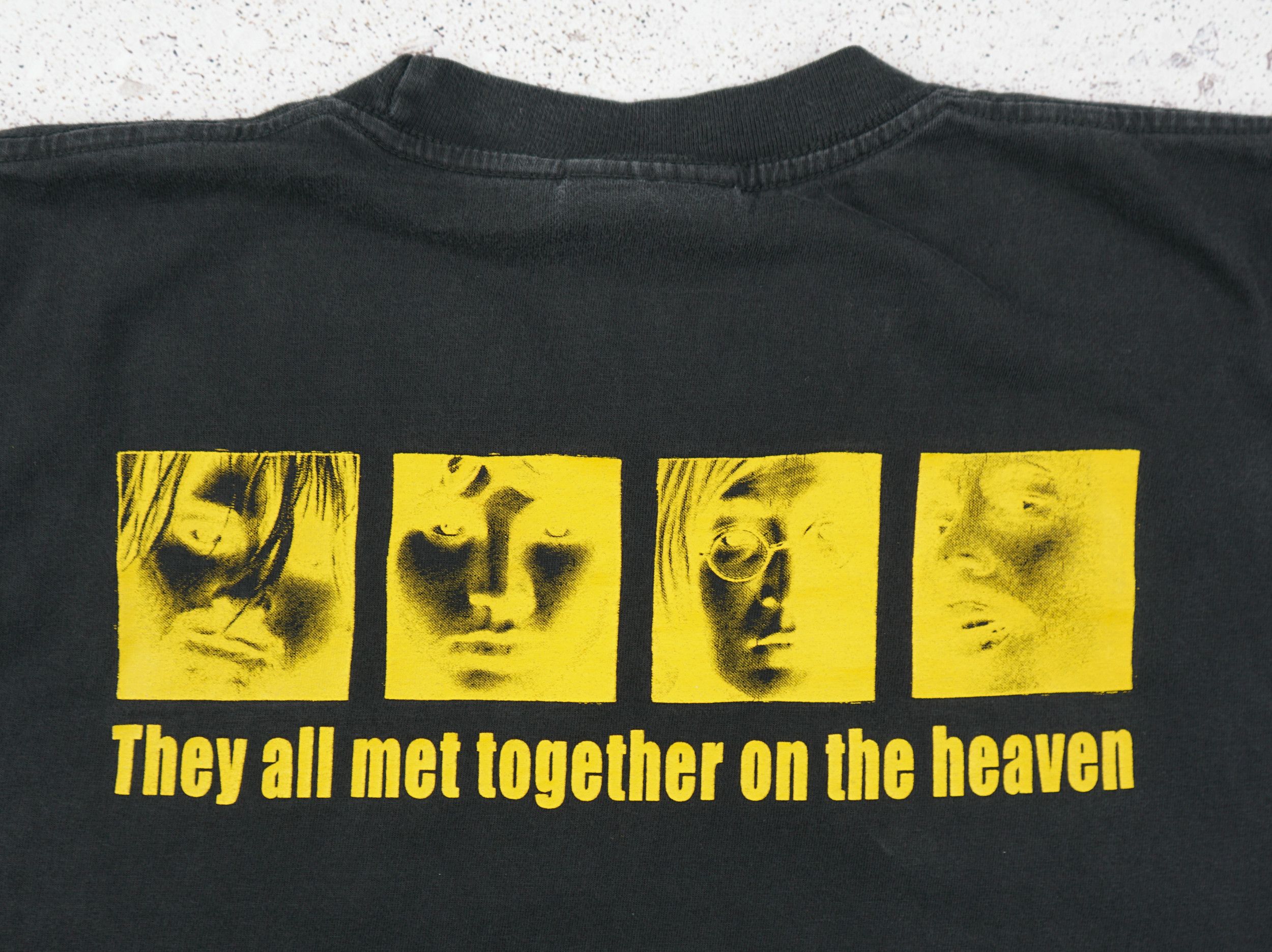 Band Tees × Vintage Vintage Cobain Morrison Lennon Marley T Shirt Size US S / EU 44-46 / 1 - 6 Thumbnail