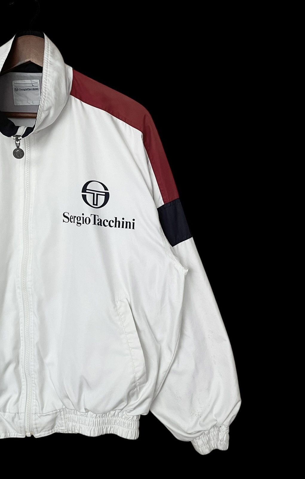 Japanese Brand × Sergio Tacchini × Vintage Vintage Brand Sergio Tacchini Nylon Jacket 1990s Size US L / EU 52-54 / 3 - 4 Thumbnail