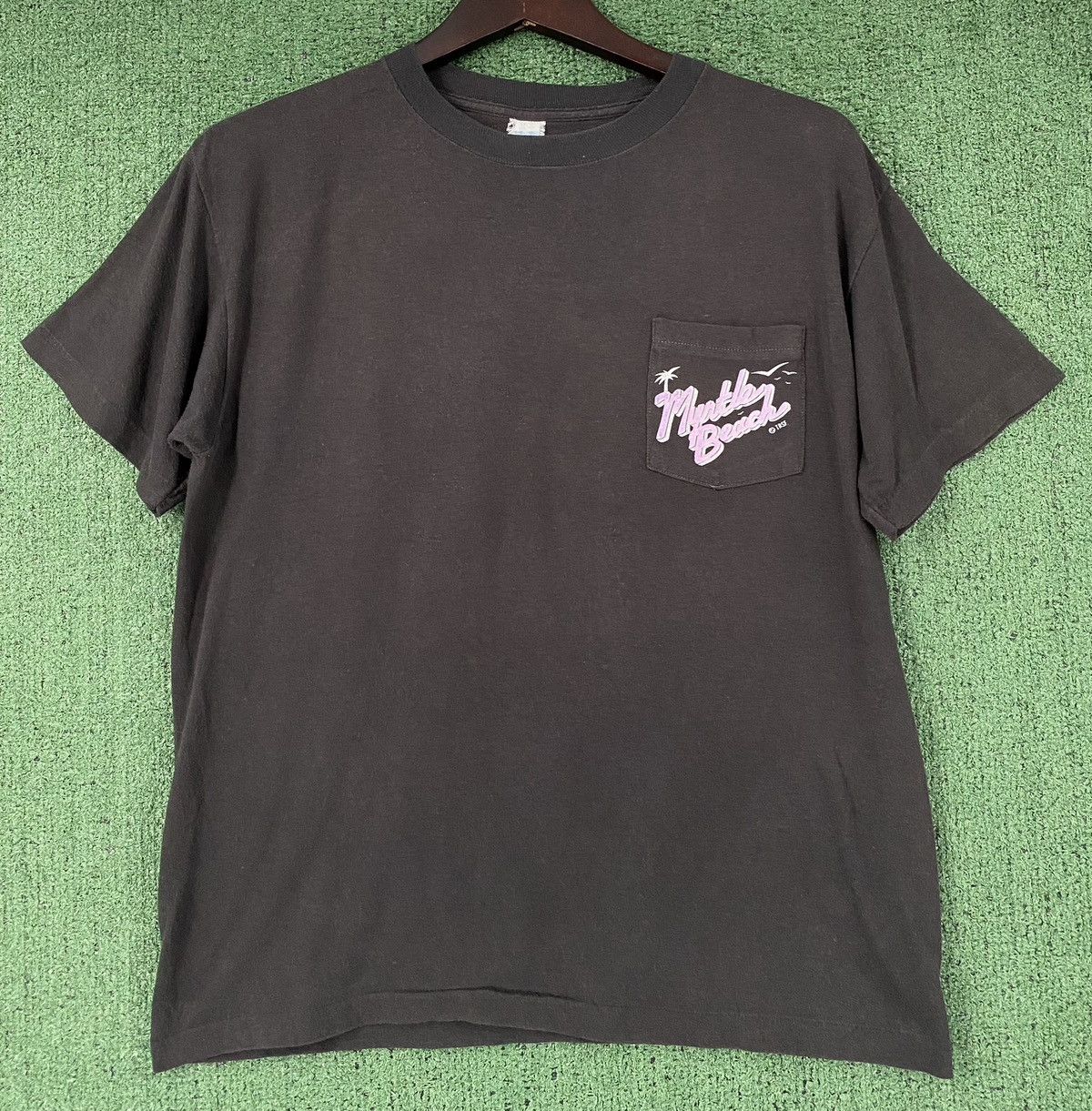 Vintage 80’s Mrytle Beach Single Stitch Pocket T-Shirt Medium Size US M / EU 48-50 / 2 - 1 Thumbnail