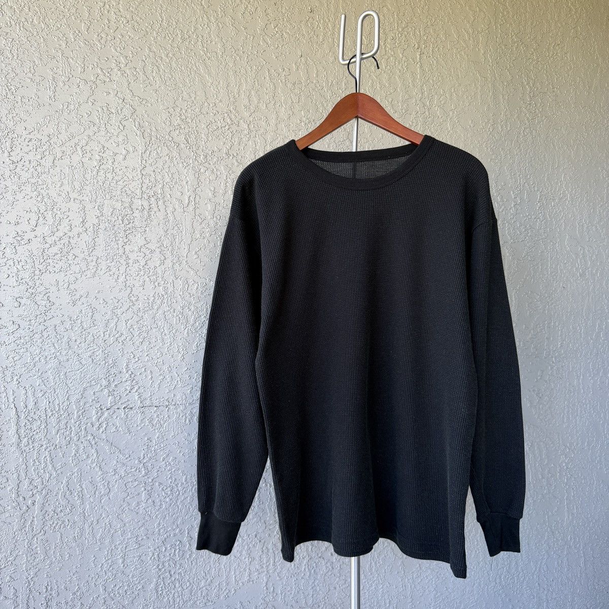 Vintage Faded Black Thermal long sleeve t-shirt