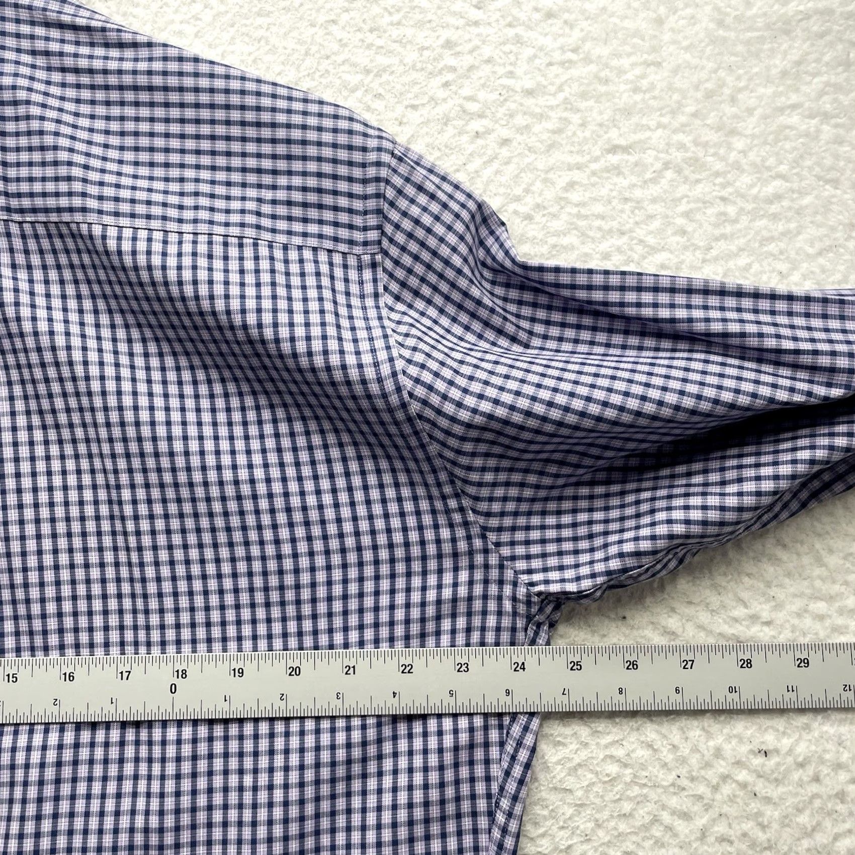 Peter Millar Peter Millar Shirt Mens L Purple Plaid Check Cotton Button-Up Preppy Crown Modern Classic Size US L / EU 52-54 / 3 - 7 Thumbnail