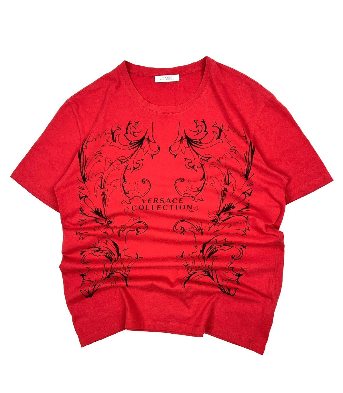 Versace Rare Versace Collection Blood Red Baroque Print Graphic Tee Size US M / EU 48-50 / 2 - 1 Thumbnail
