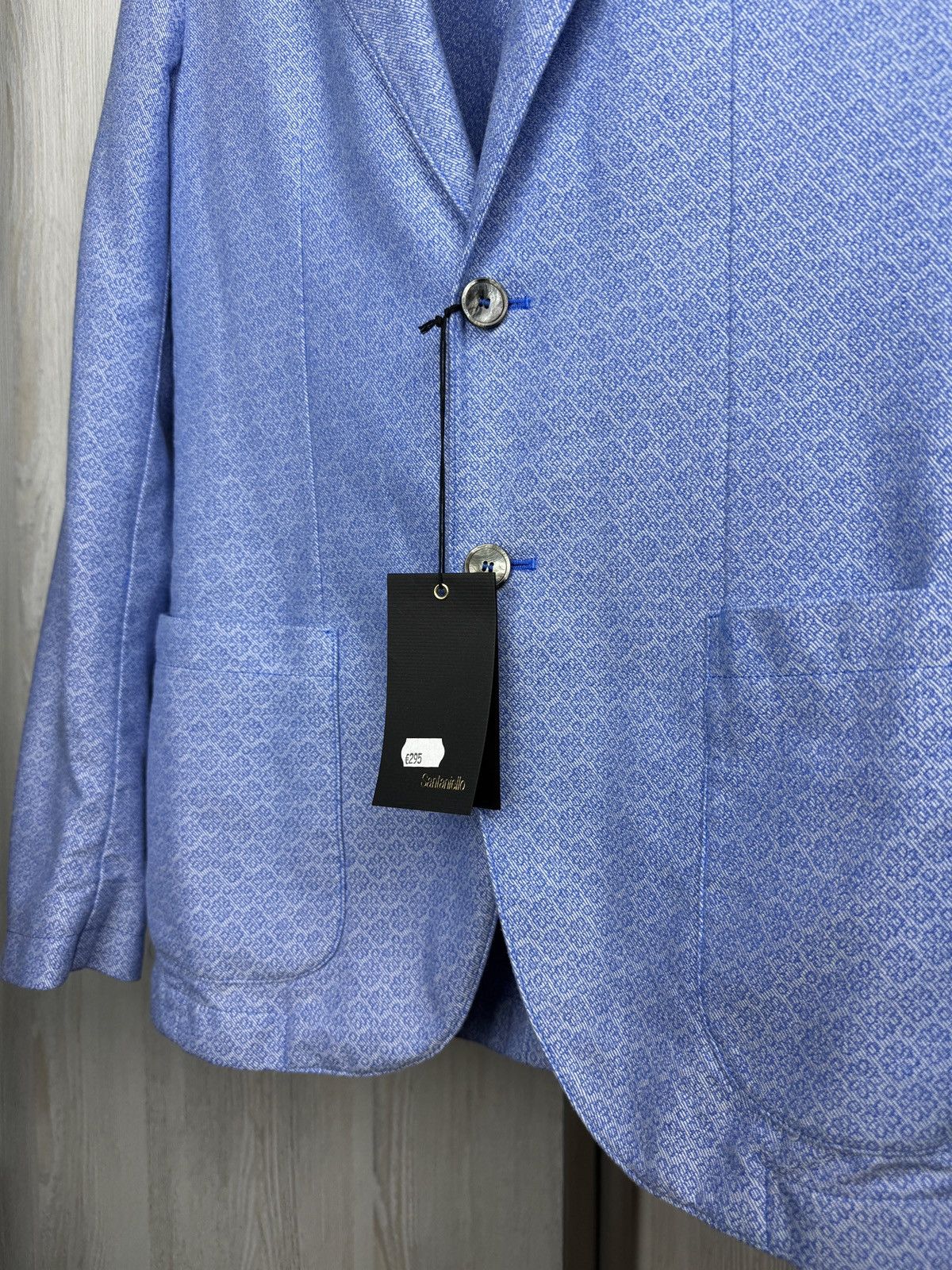 Other 345$ Santaniello Cotton Linen blend patterned unlined blazer Size 36R - 8 Thumbnail
