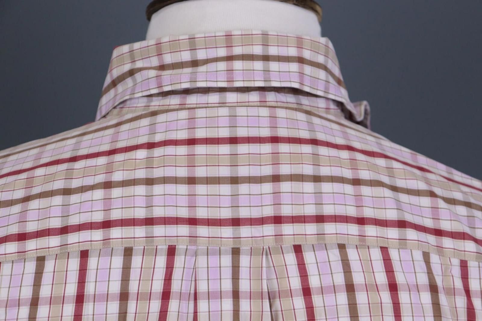 Etro Etro Multicolor Check Button Down Dress Shirt Size 46 Size US M / EU 48-50 / 2 - 12 Thumbnail