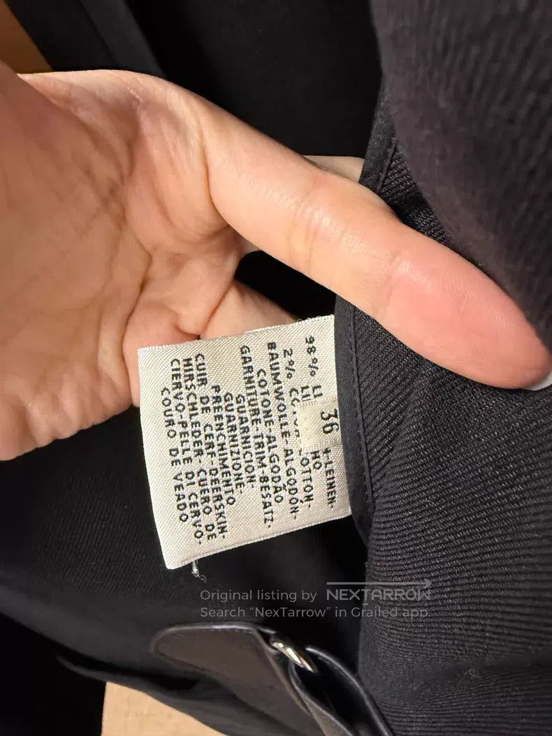 Hermes Hermes Leather Patch Belted Long Trench Coat - Linen Fabri Size XS / US 0-2 / IT 36-38 - 3 Thumbnail