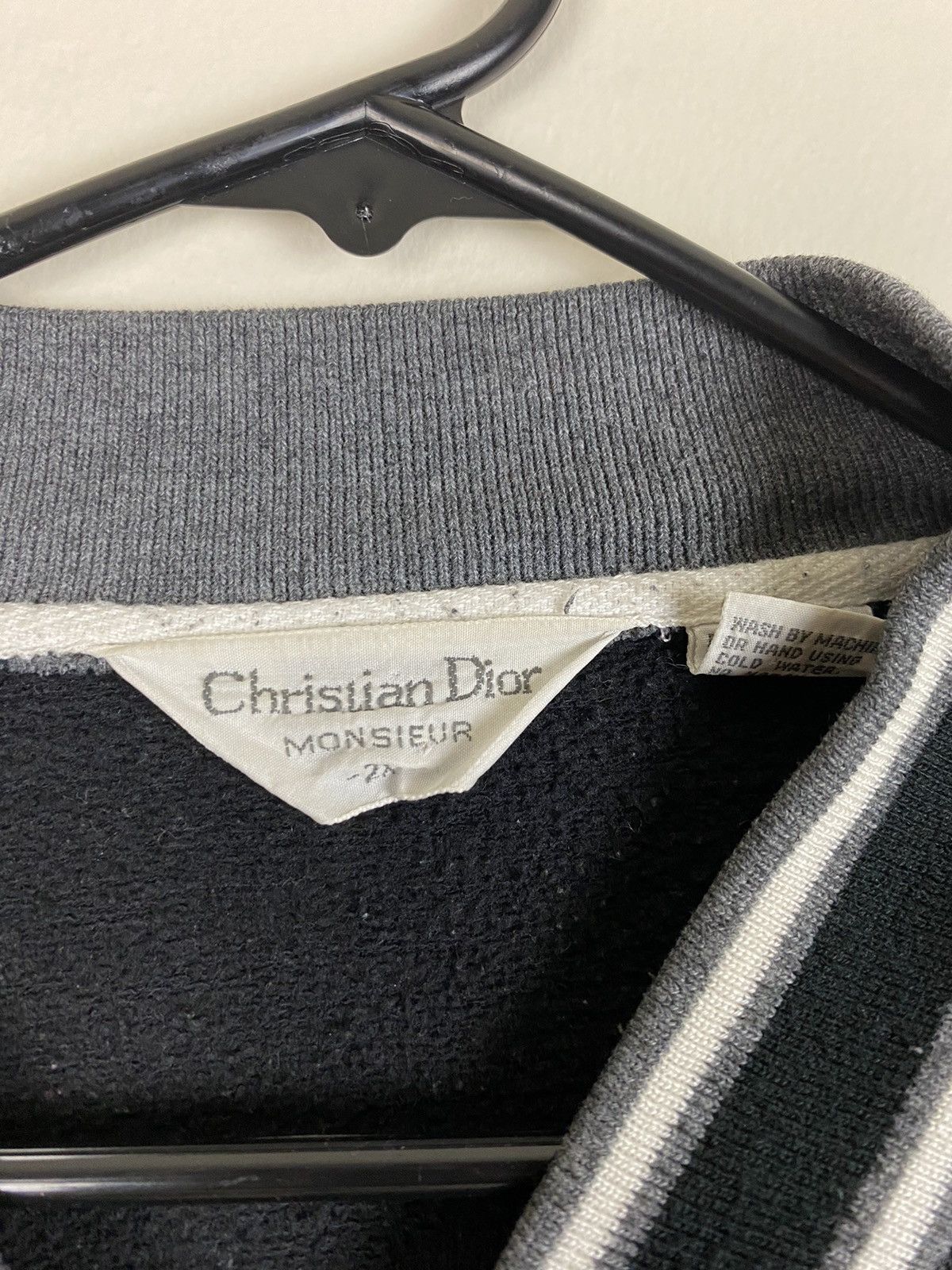 Christian Dior Monsieur Vintage Christian Dior Fleece Jacket Grey Stripe Size US XL / EU 56 / 4 - 3 Thumbnail