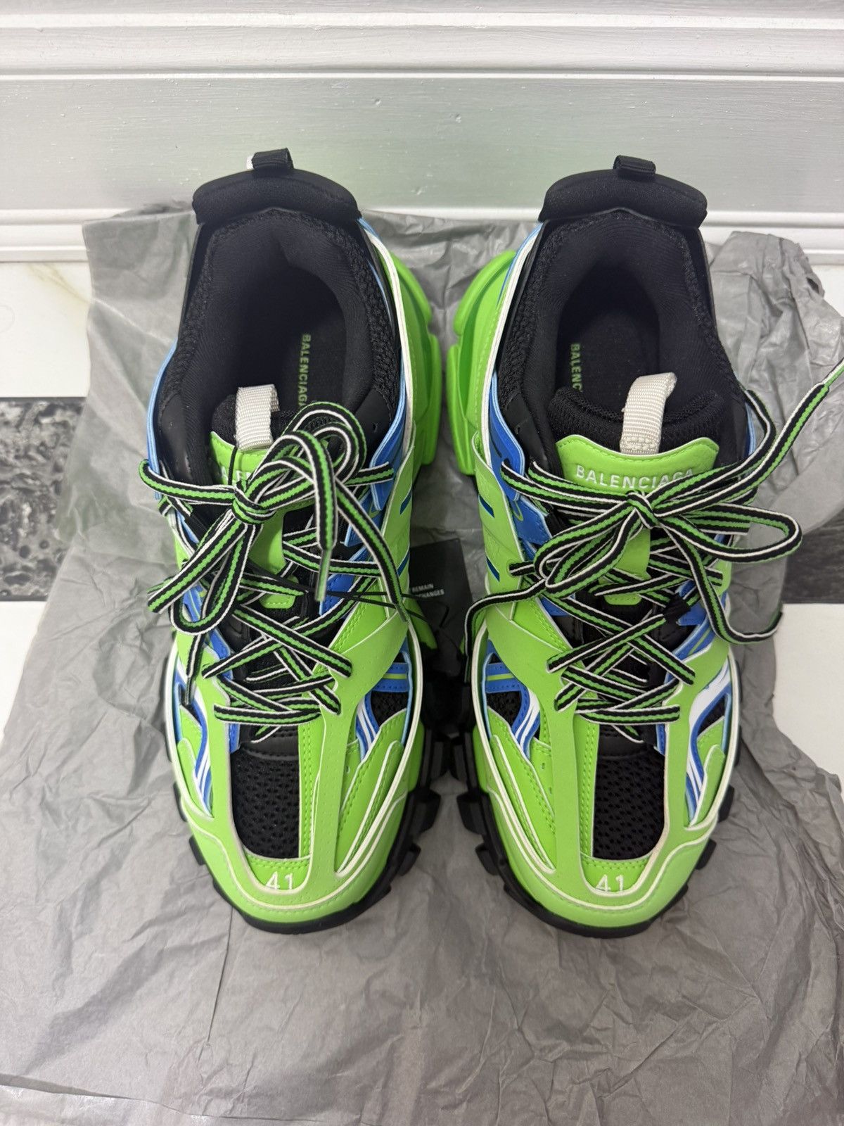 Balenciaga Balenciaga Track Sneaker Green Blue Black Size 41 Brand New Size US 8 / EU 41 - 10 Thumbnail