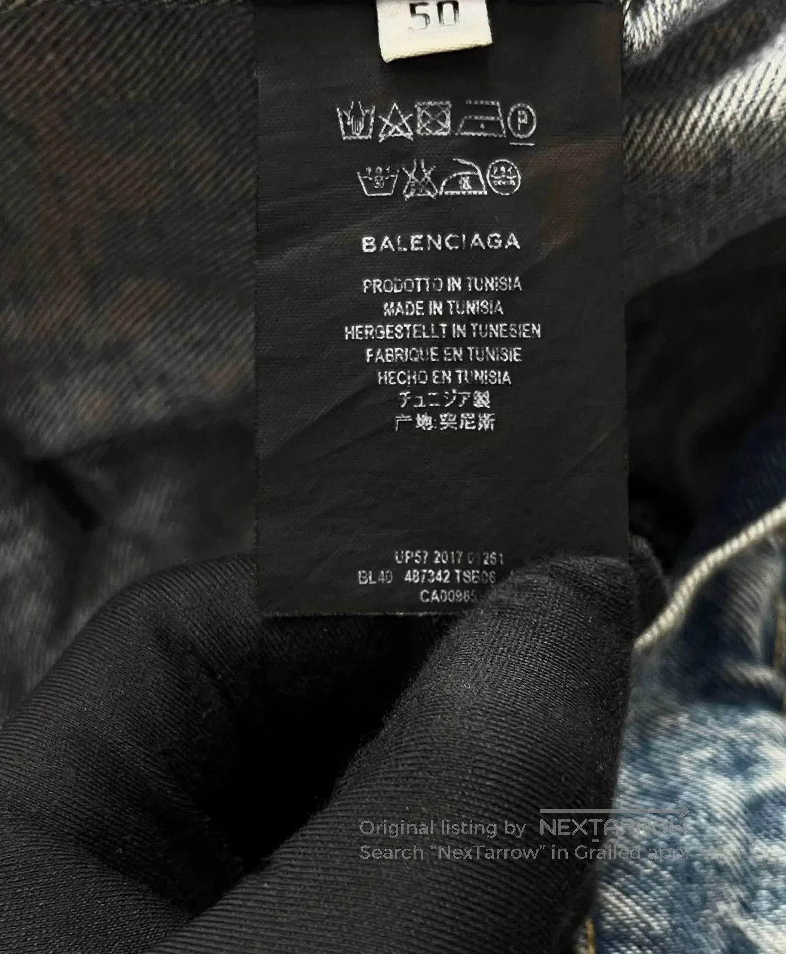 Balenciaga balenciaga distressed blue denim jacket. Size US L / EU 52-54 / 3 - 5 Thumbnail