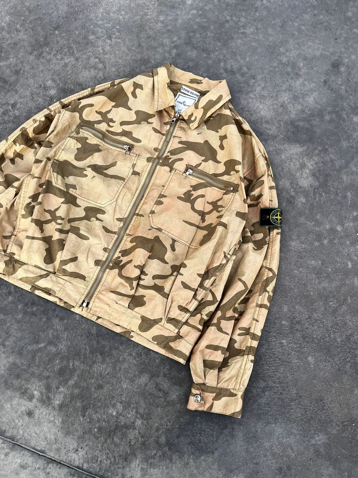 Stone Island stone island popline camo ice jacket SS/90 Size US XL / EU 56 / 4 - 4 Thumbnail