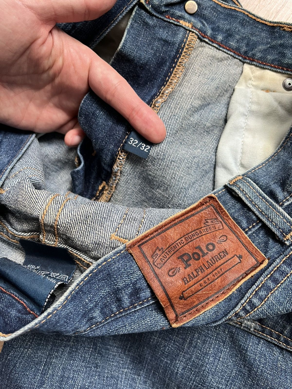 Polo Ralph Lauren Vintage Polo Ralph Lauren Blue Denim Jeans Size 32x32 Size US 32 / EU 48 - 6 Thumbnail