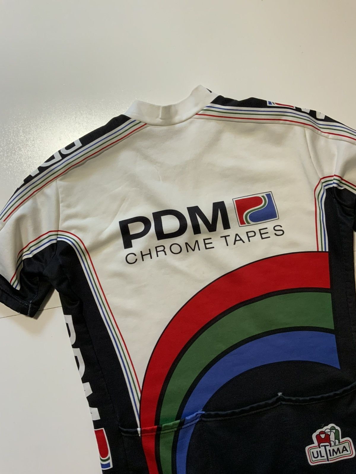Vintage Vintage 80s 90s Ultima PDM Cycling Team Italy 1/4 Zip Jersey Size US L / EU 52-54 / 3 - 4 Thumbnail