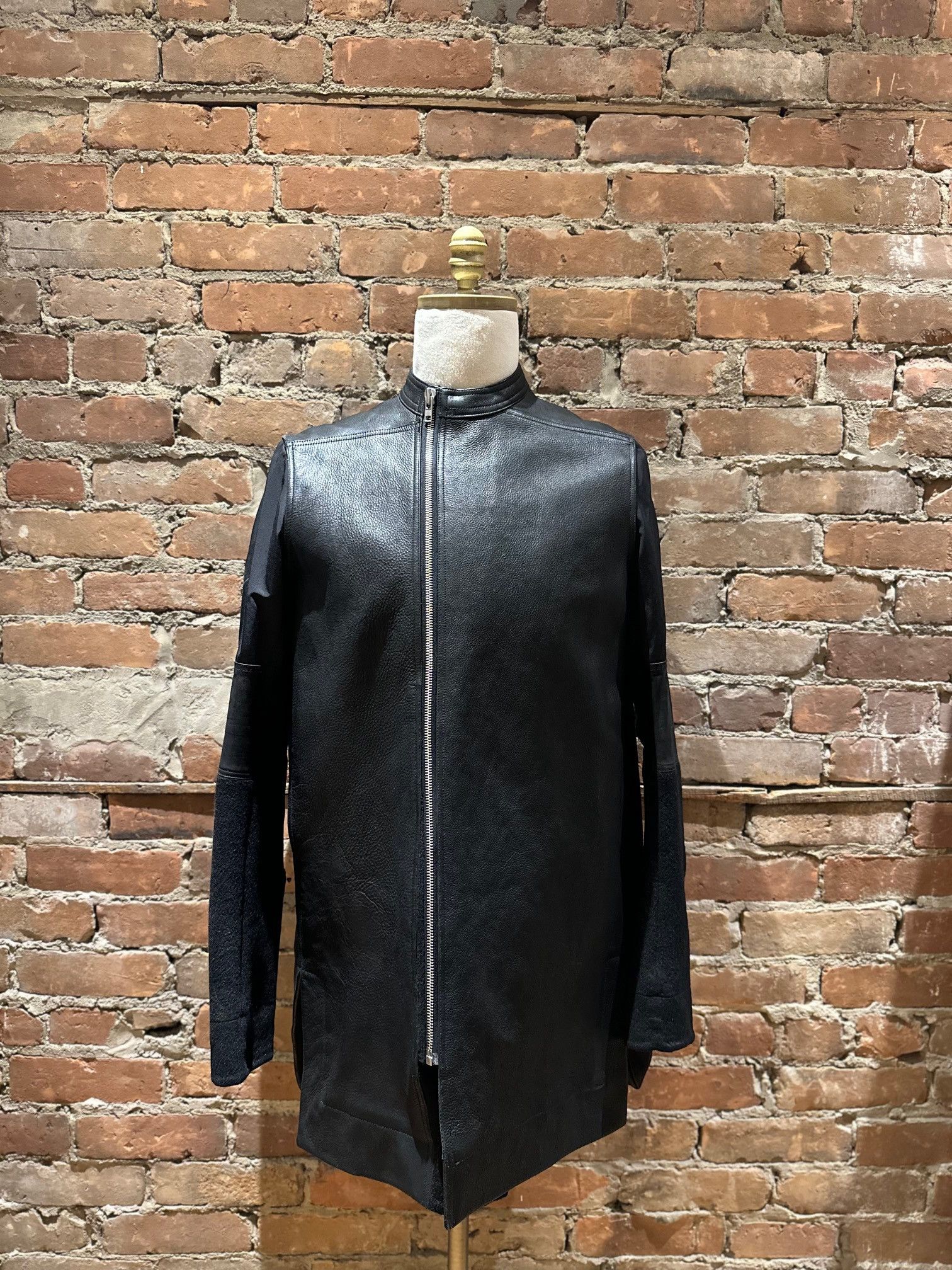 Rick Owens Rick Owens Leather Wool Jacket w/ Elbow Patches Size US M / EU 48-50 / 2 - 1 Thumbnail